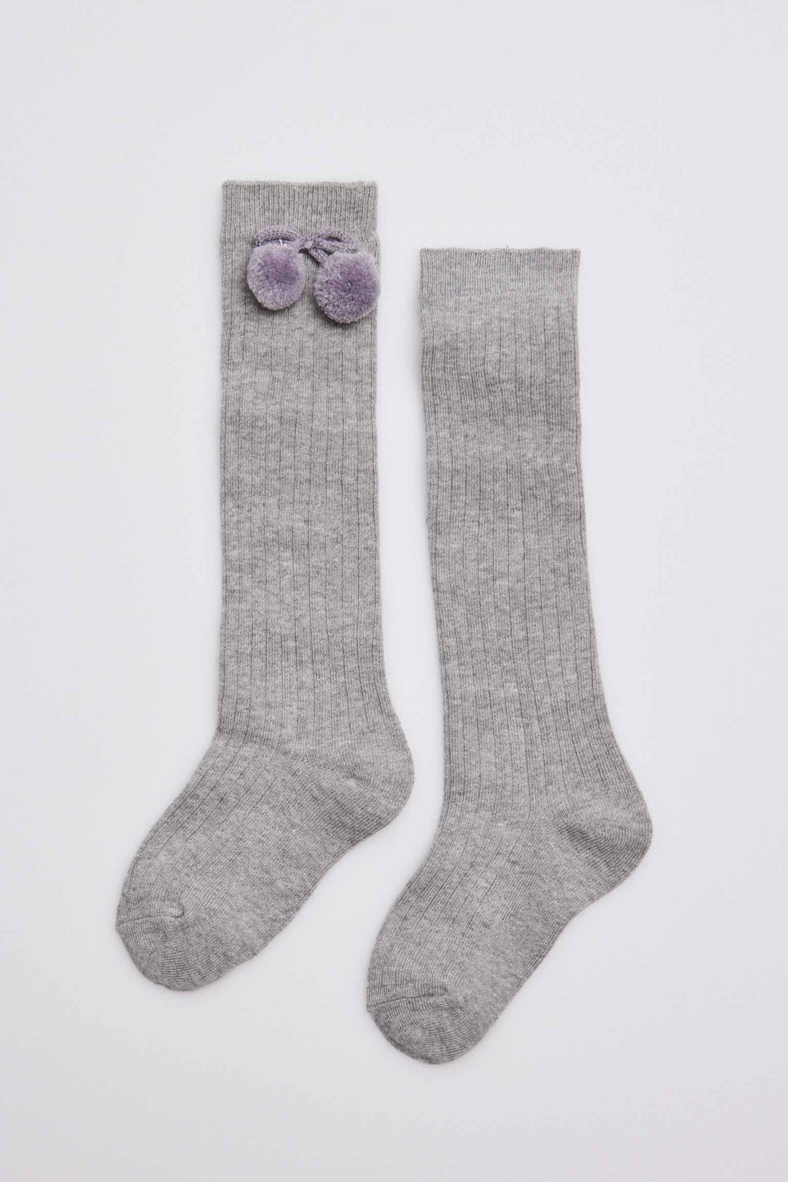 02833 1 calcetin infantil largo - Gris