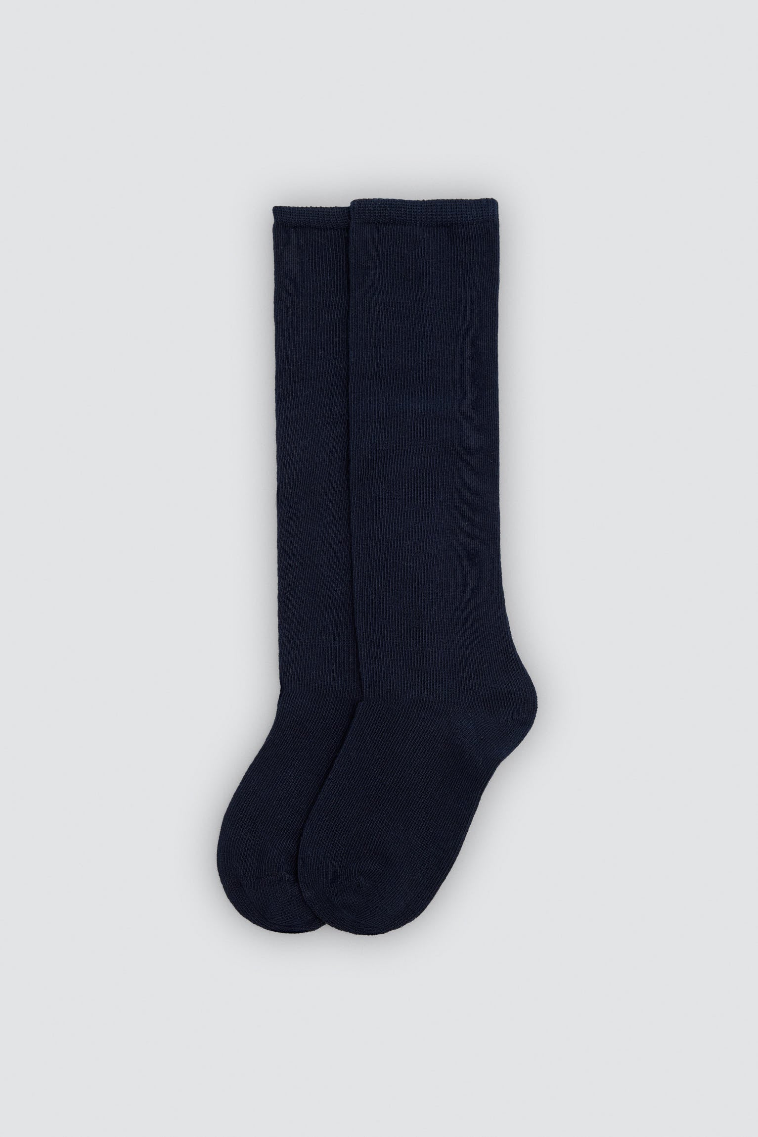 Chaussettes hautes enfant basiques bleu marine