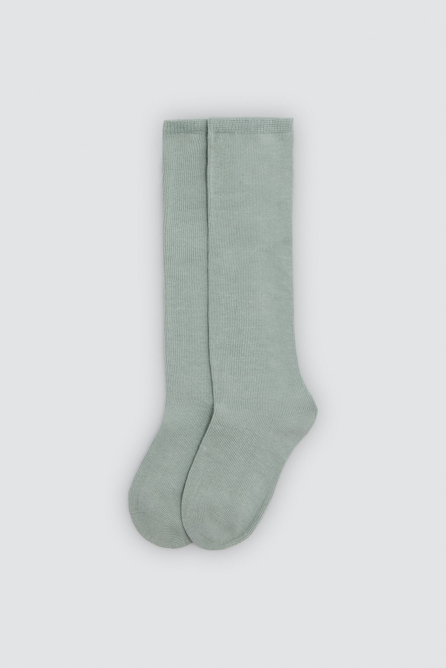 Chaussettes hautes enfant basiques vertes