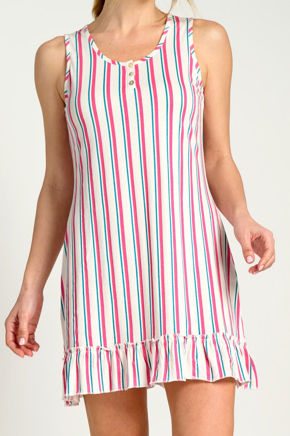 Camisón tirantes algodón rayas | MUYDEMI - Ysabel Mora