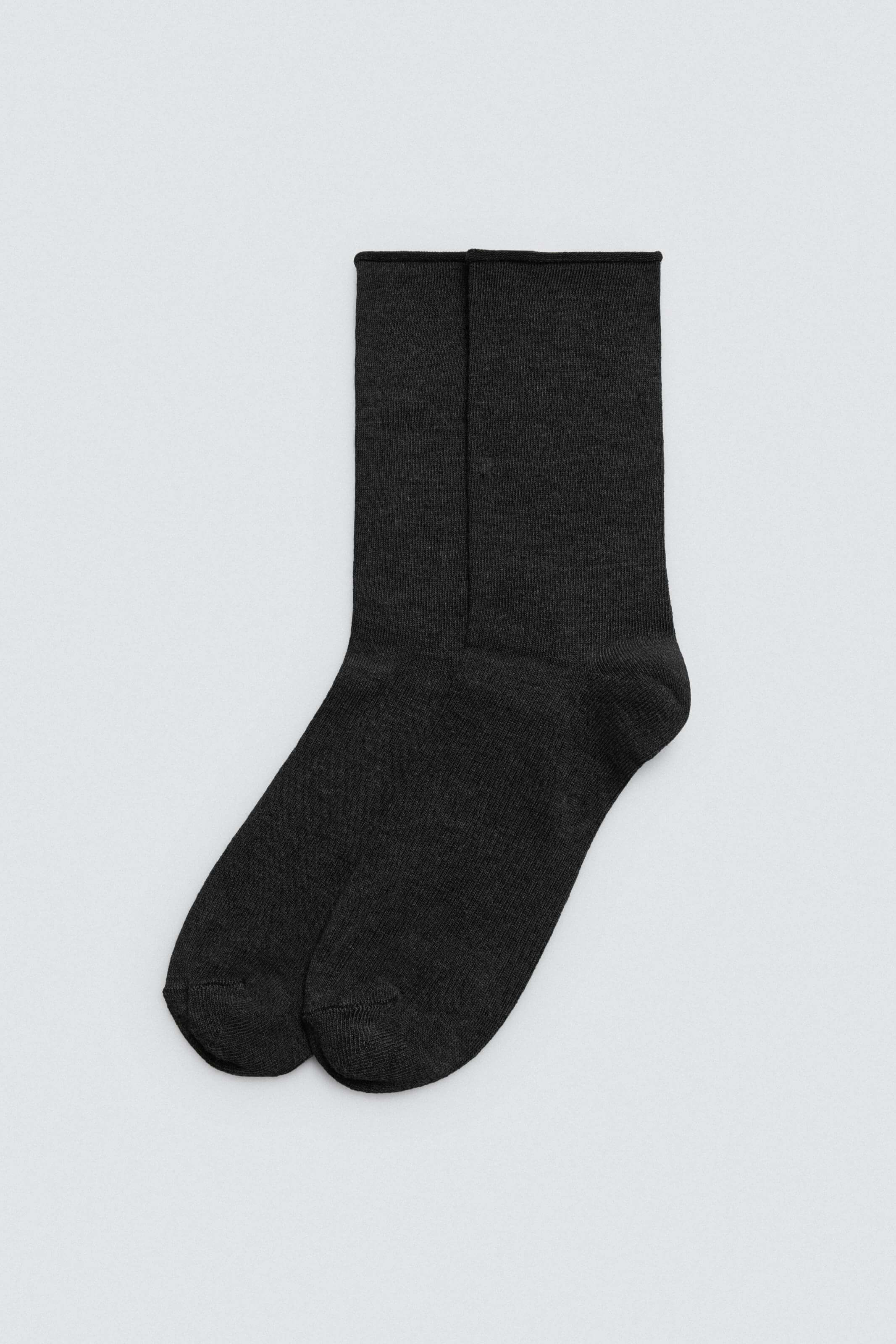 Lot de 3 chaussettes chaudes en bambou sans revers noirs