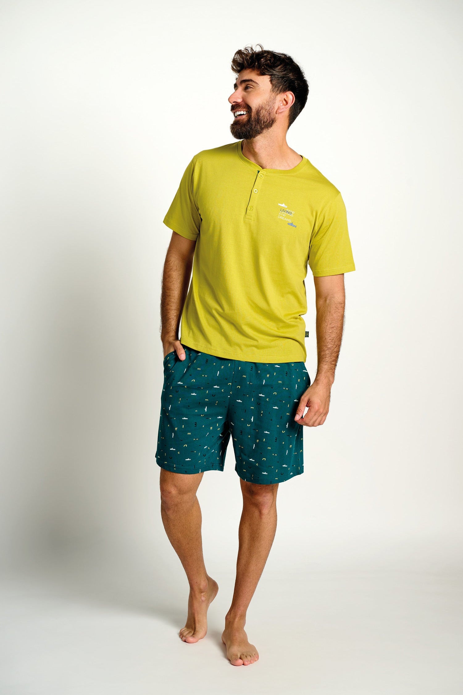 Pijama hombre corto algodón Living | MUYDEMI - Ysabel Mora
