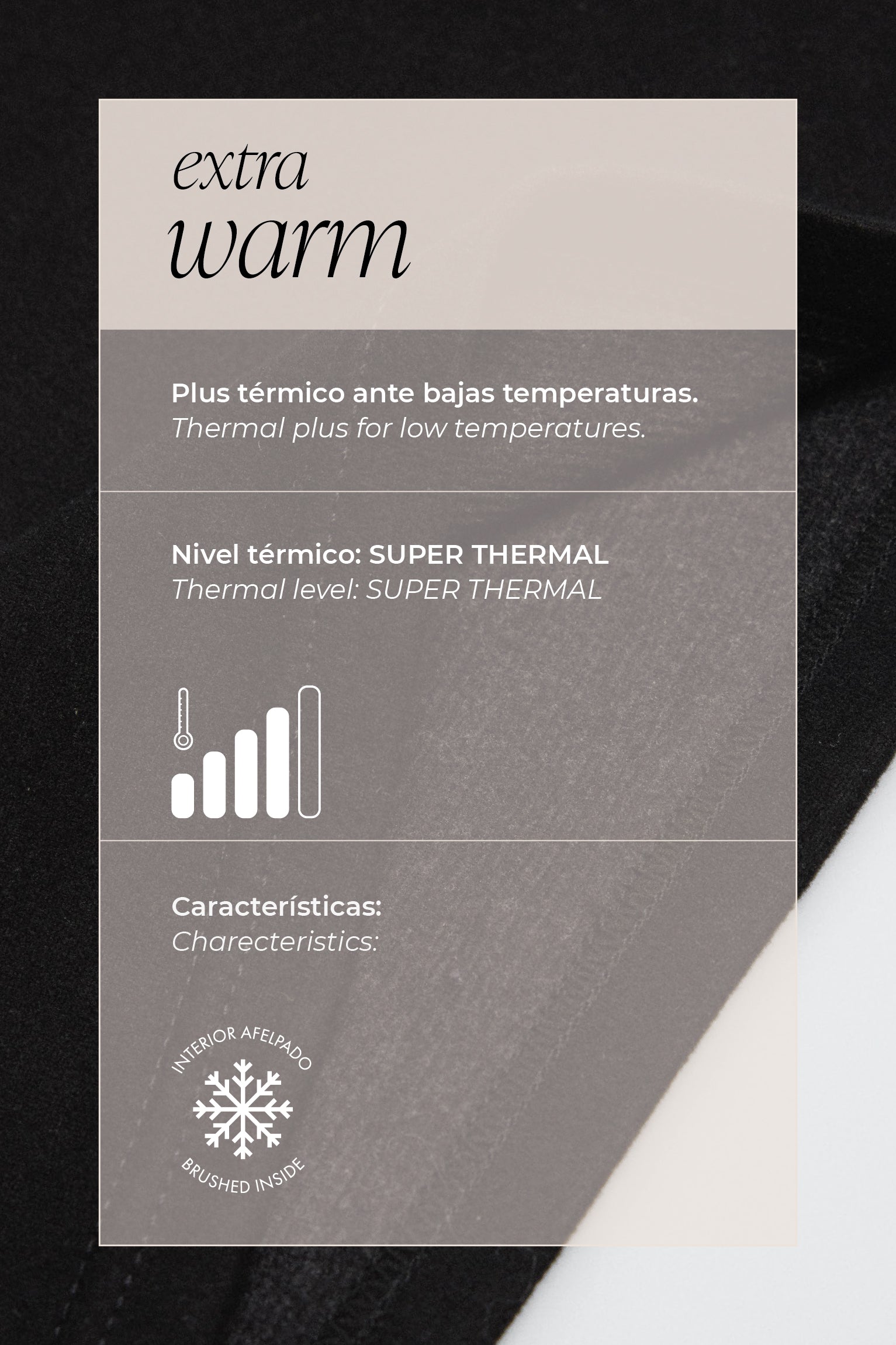 T-shirt thermique col rond extra chaud noir