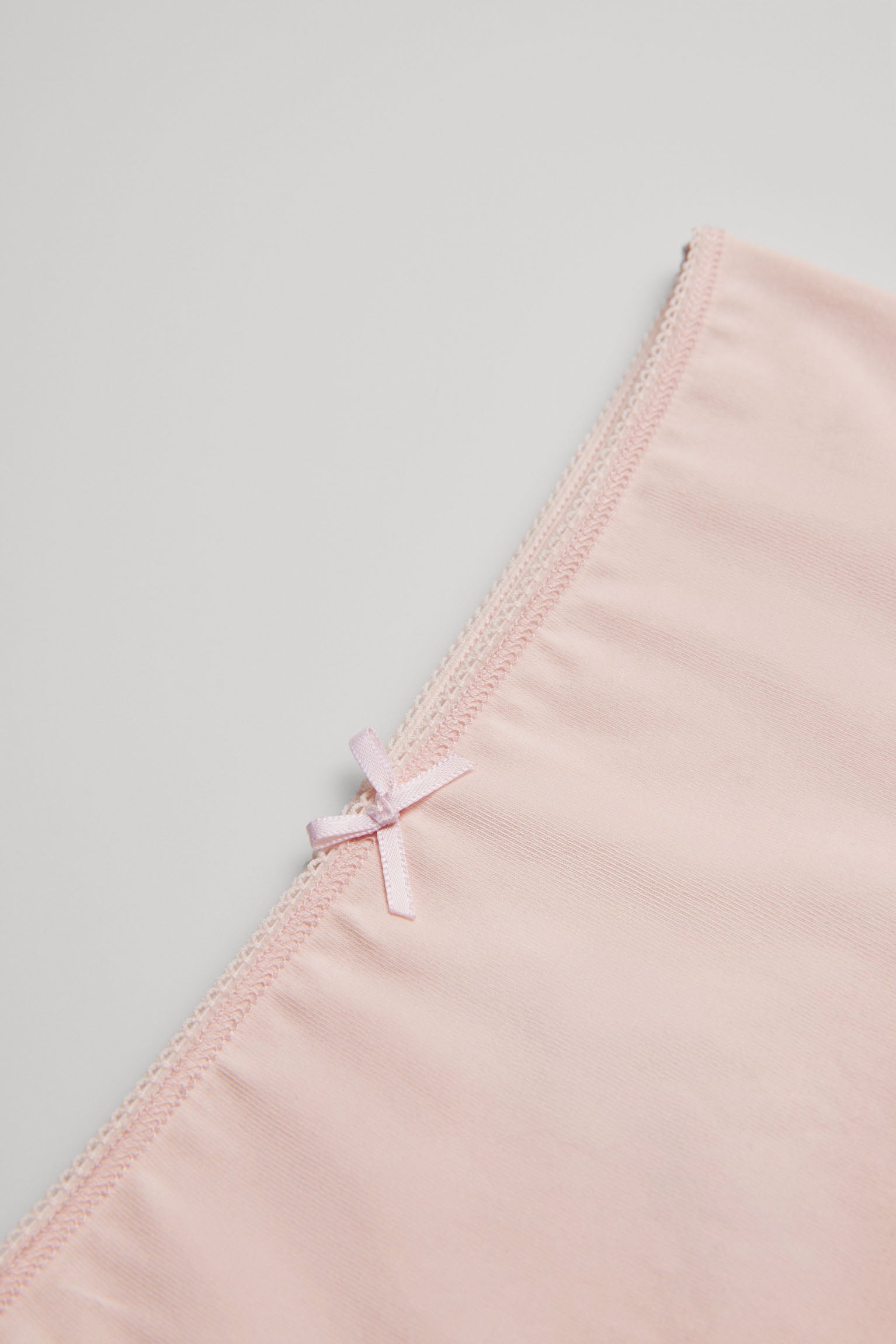 Lot de 2 culottes fille en coton à nœud gris et rose