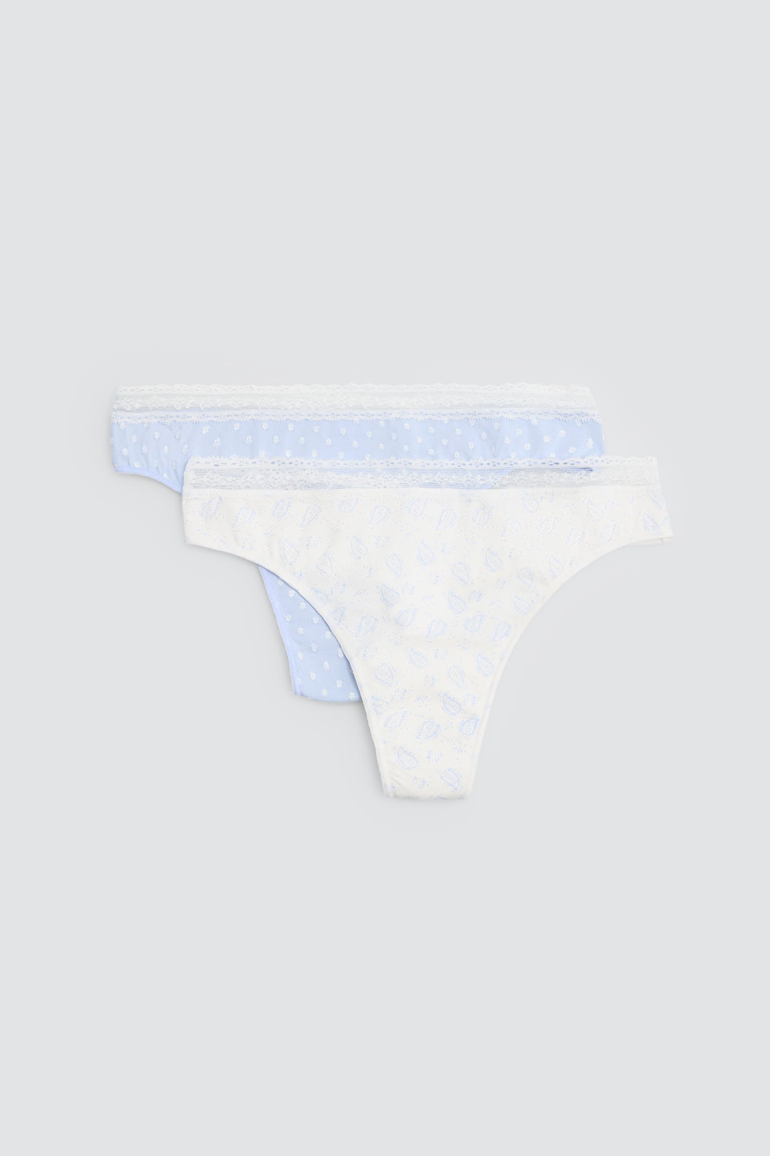 Pack de 2 tangas estampados azul pastel - Ysabel Mora