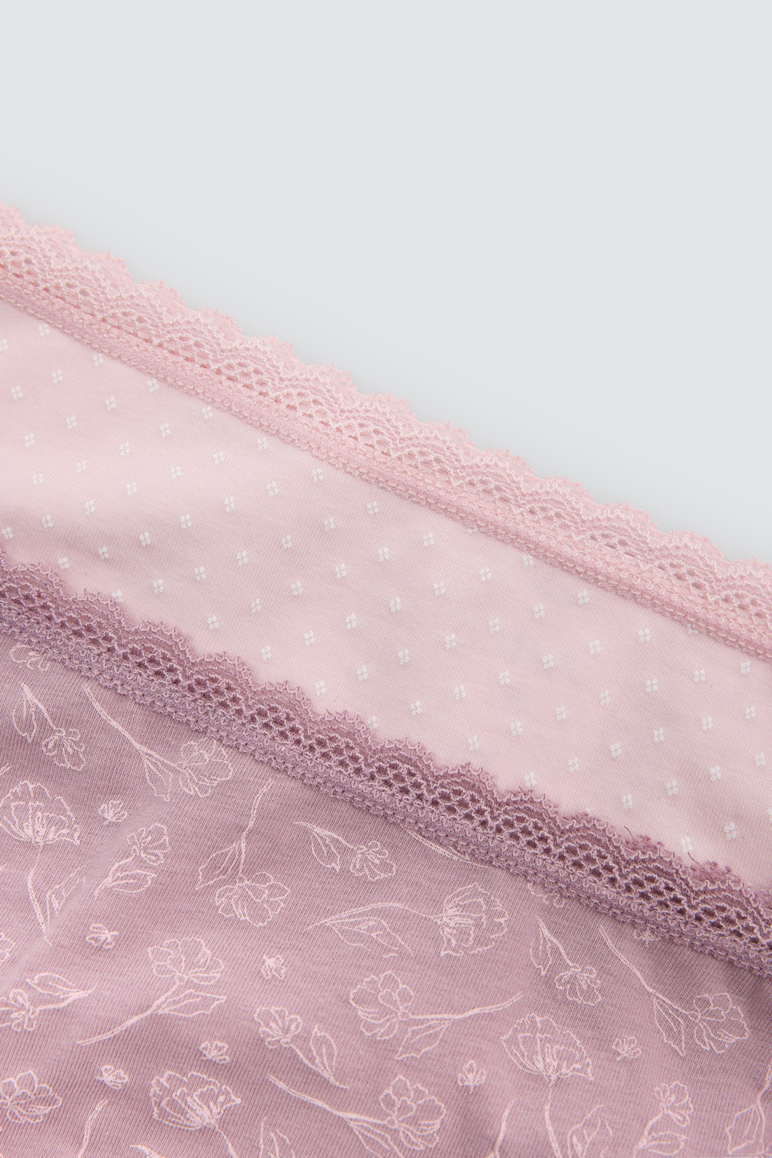 Pack de 2 bragas midi estampadas tonos rosas - Ysabel Mora