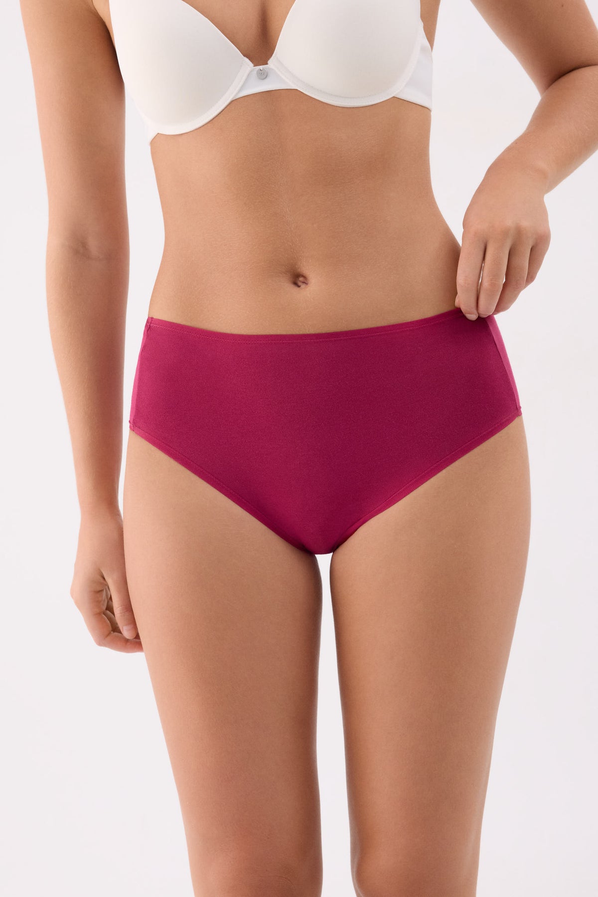 Pack de 4 culottes hautes en coton coloris assortis
