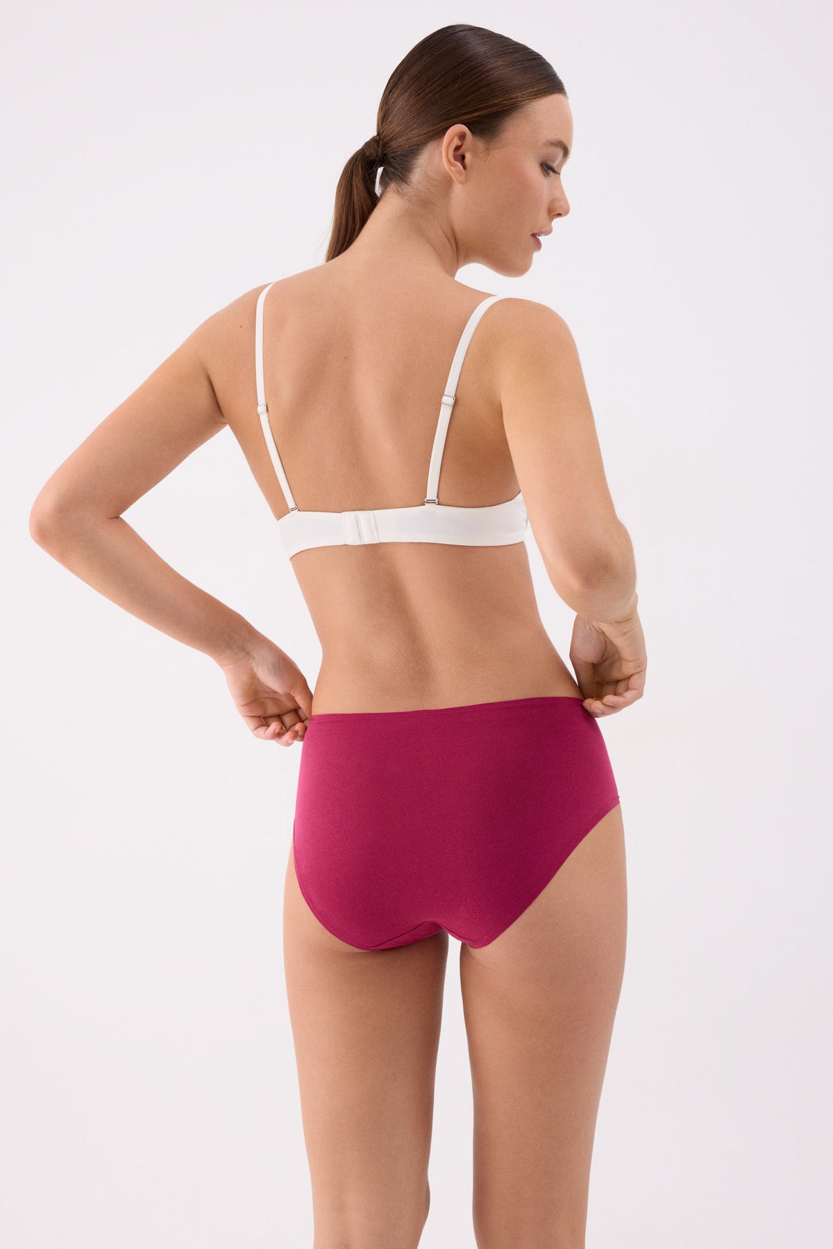 Pack de 4 culottes hautes en coton coloris assortis