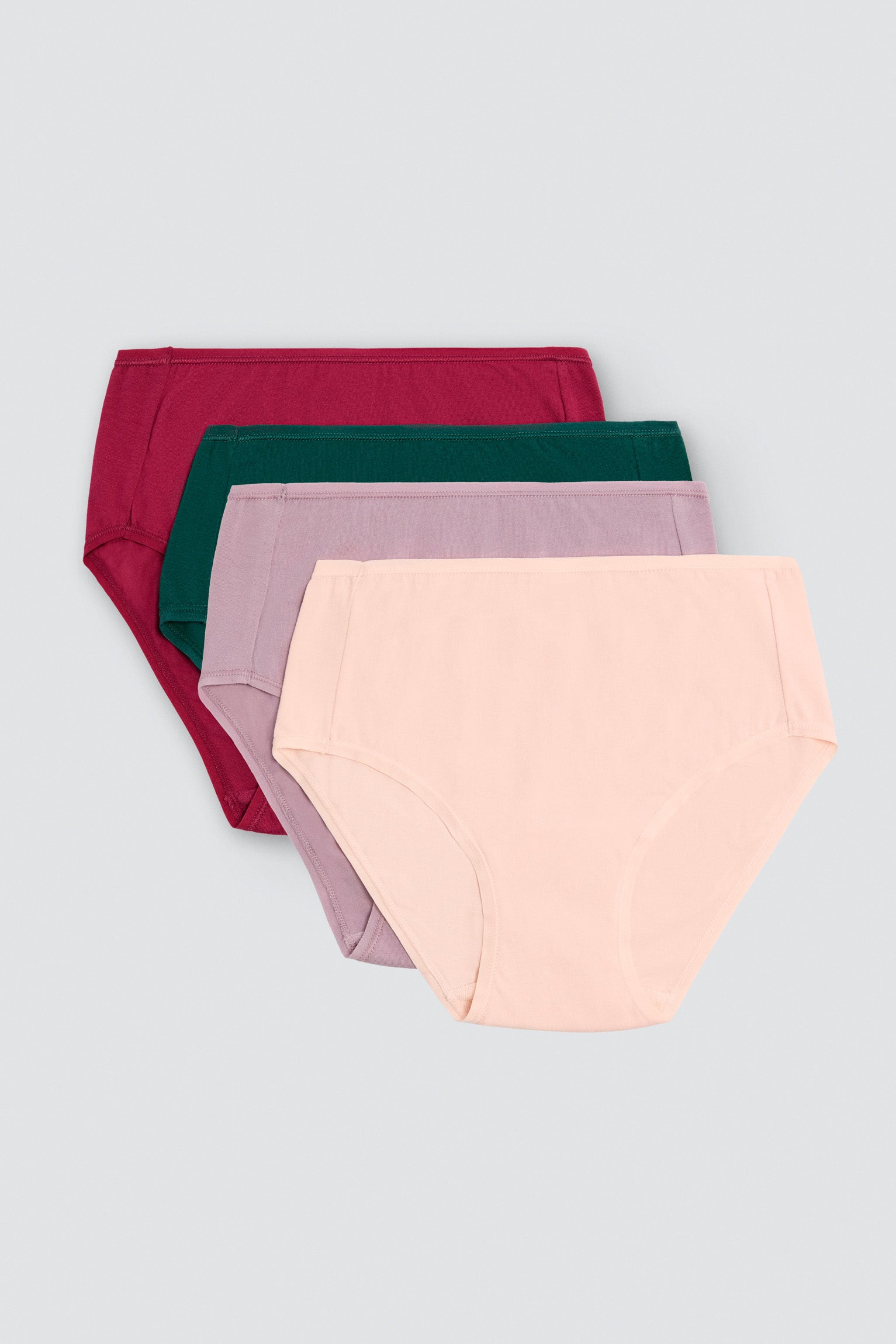 Pack de 4 culottes hautes en coton coloris assortis