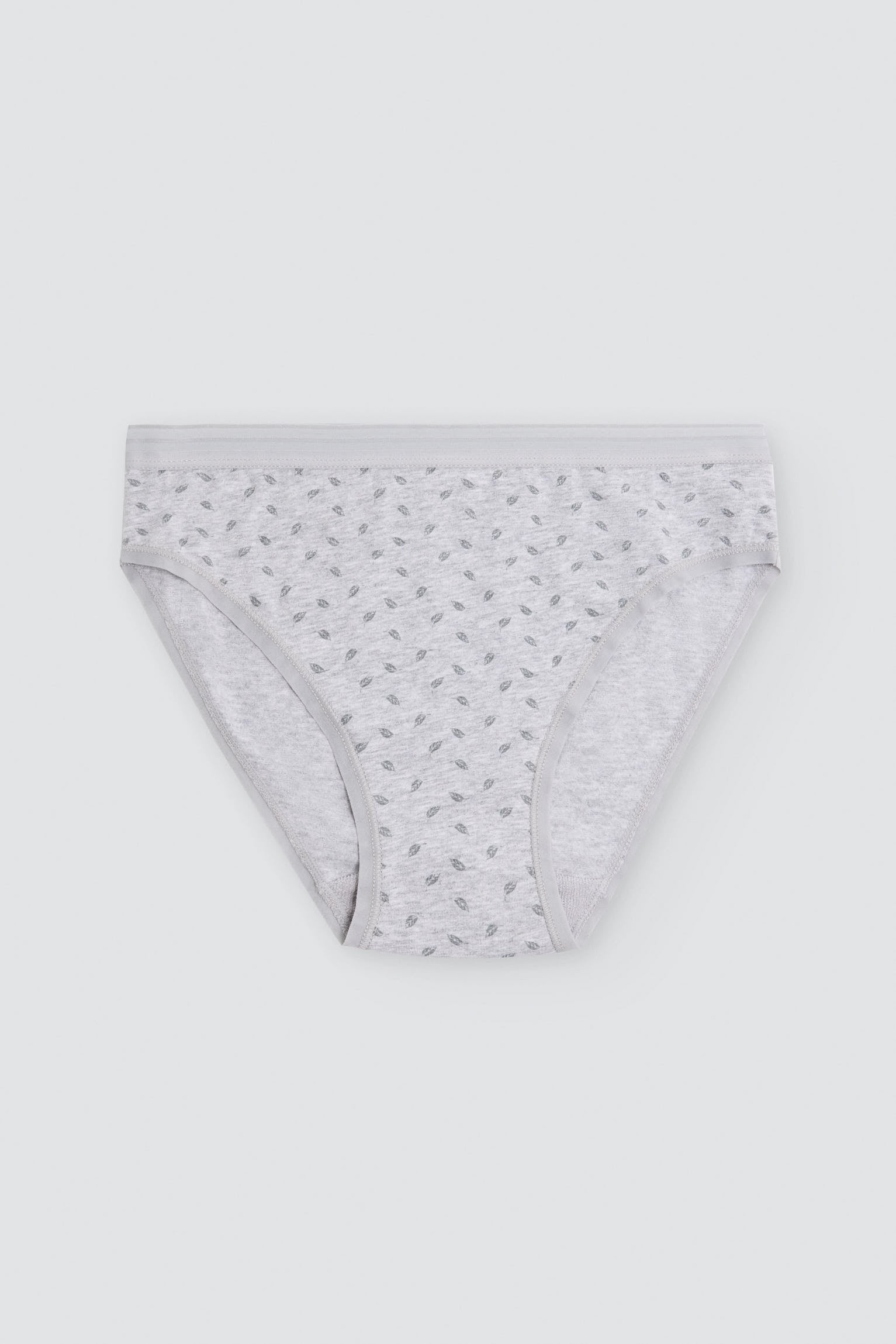 Pack de 2 culottes midi imprimées en coton, gris