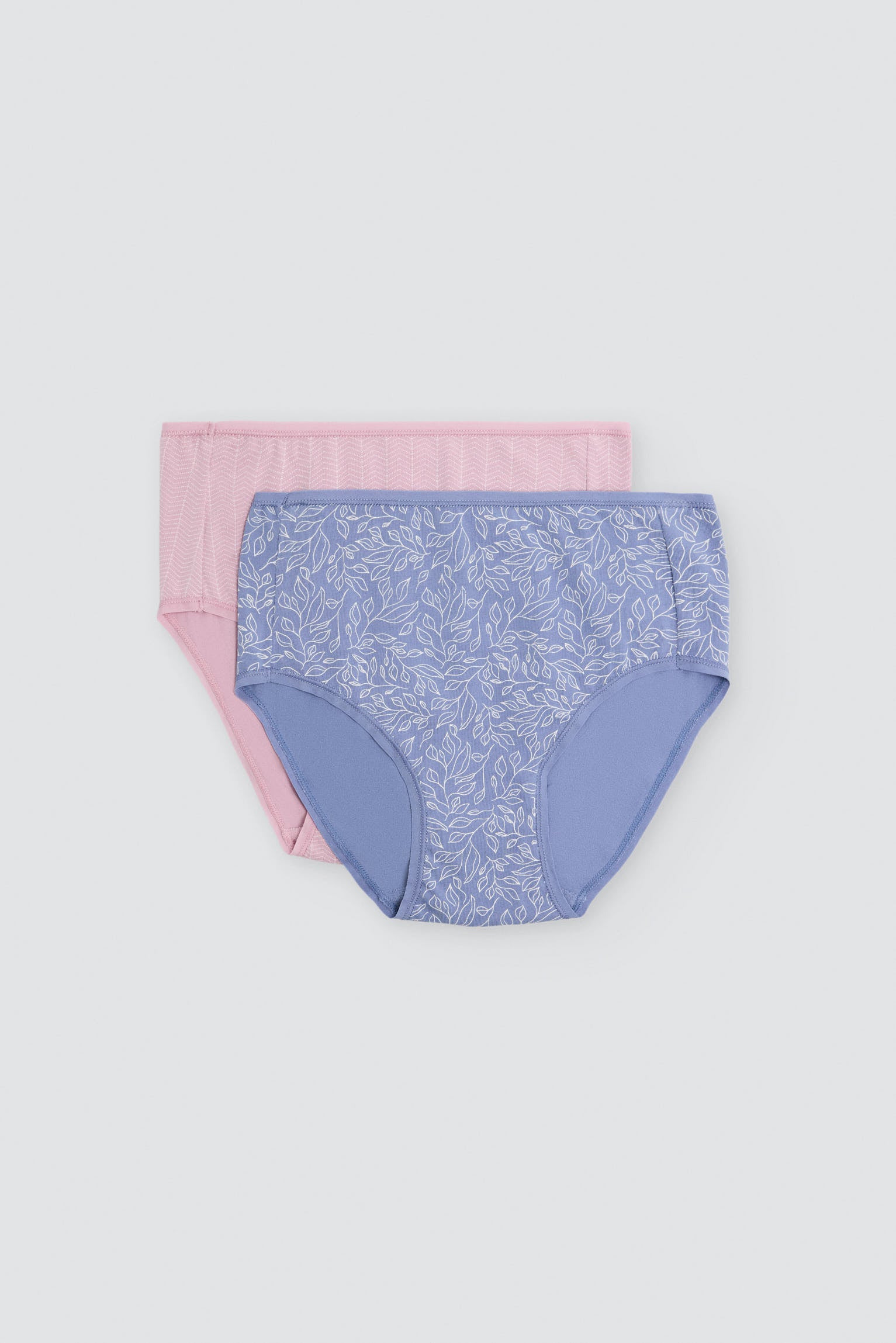 Pack de 2 culottes hautes imprimées en coton, multicolore