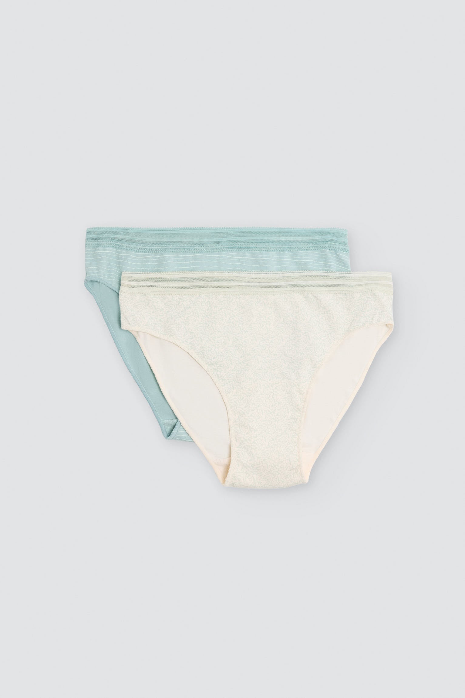 Pack de 2 culottes midi en coton, vert
