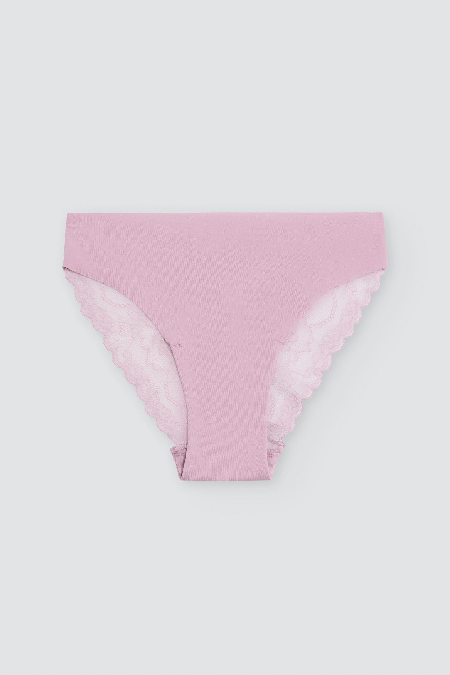 PRÉCOMMANDE Culotte brésilienne coton découpé au laser avec dentelle rose