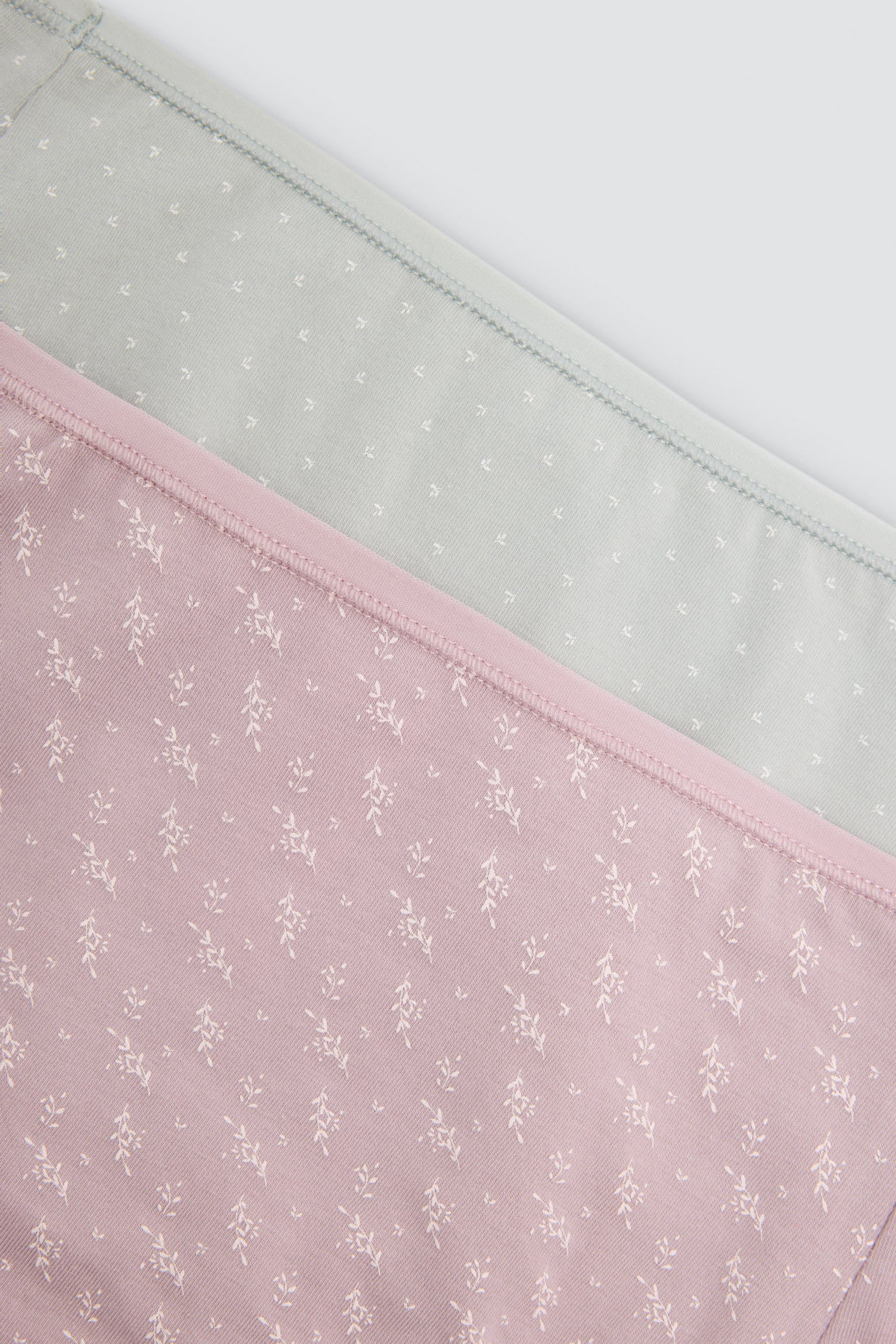 Pack de 2 culottes hautes imprimées en coton, multicolore