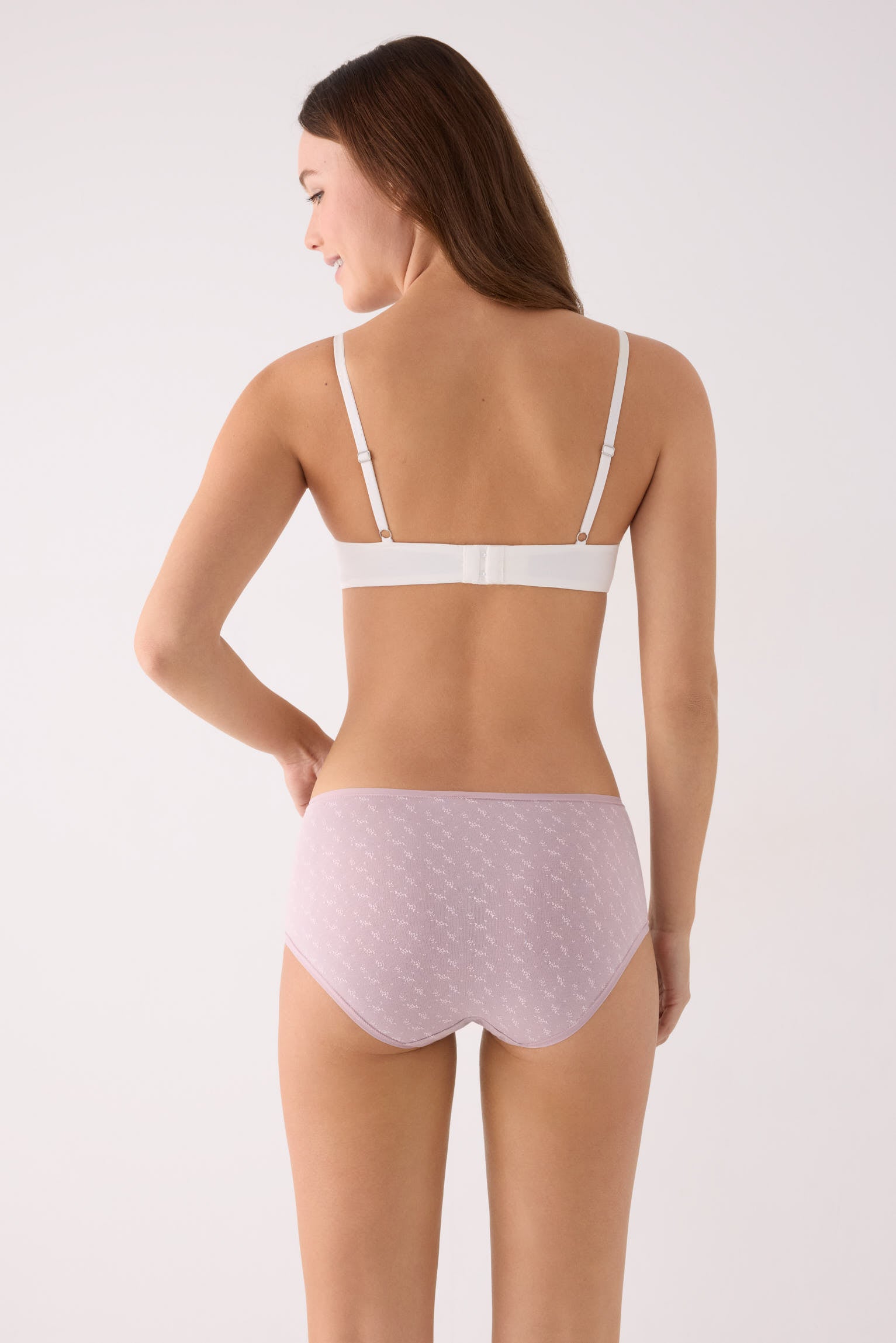 Pack de 2 culottes hautes imprimées en coton, multicolore