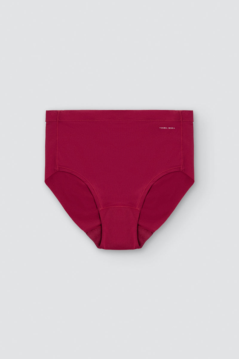 Culotte haute Adapt à finitions invisibles bordeaux