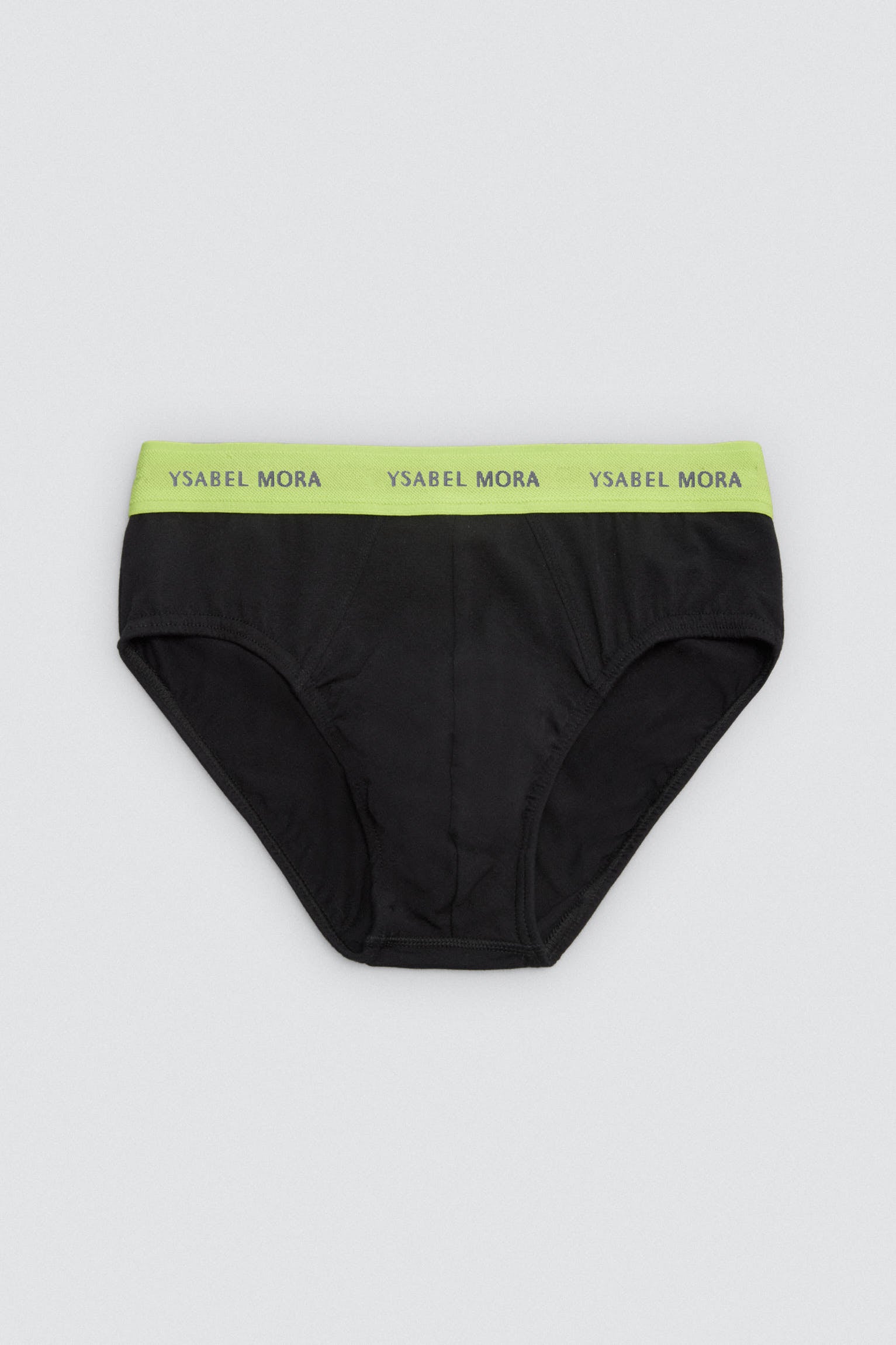 Lot de 6 slips basiques noirs avec bande colorée