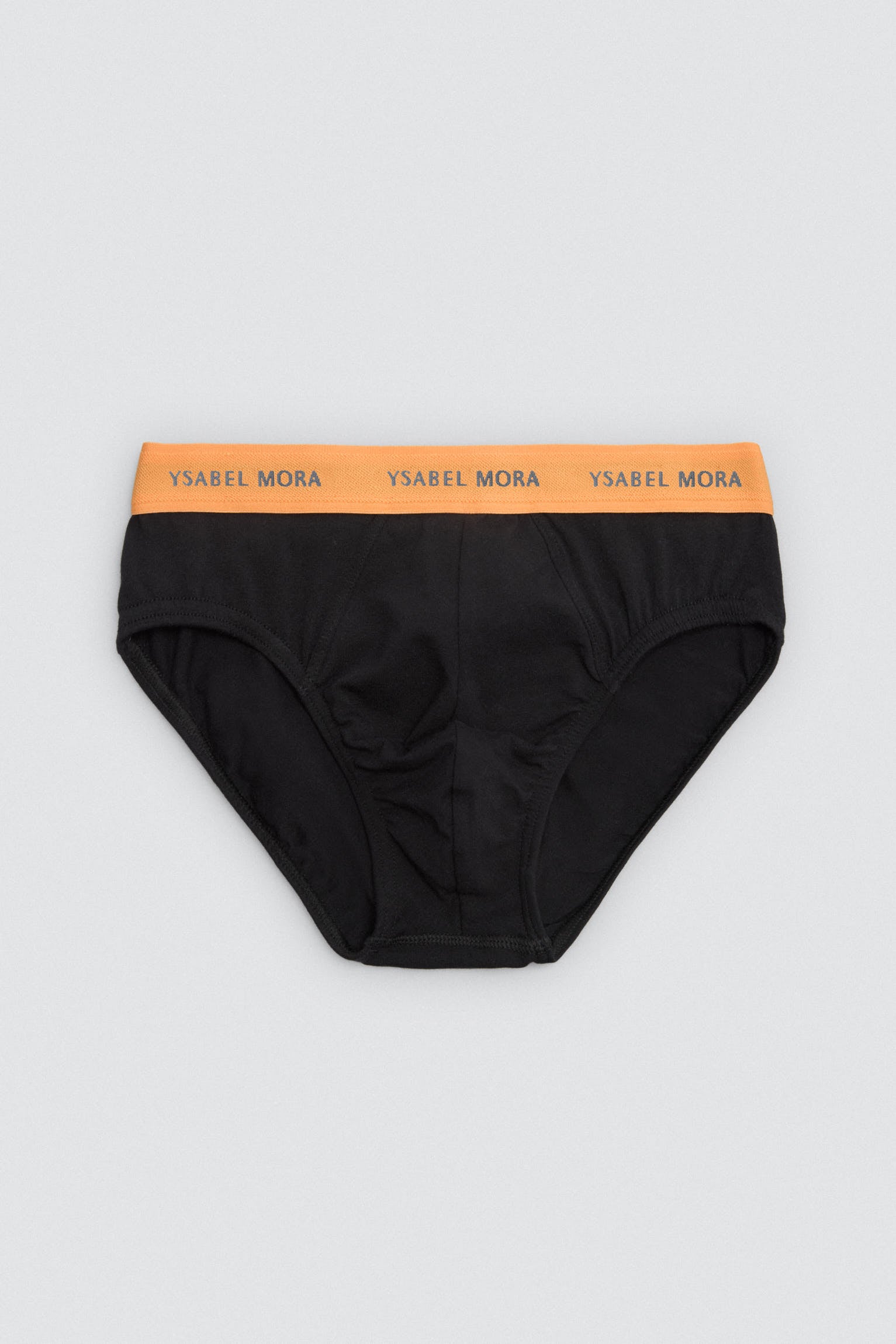 Lot de 6 slips basiques noirs avec bande colorée