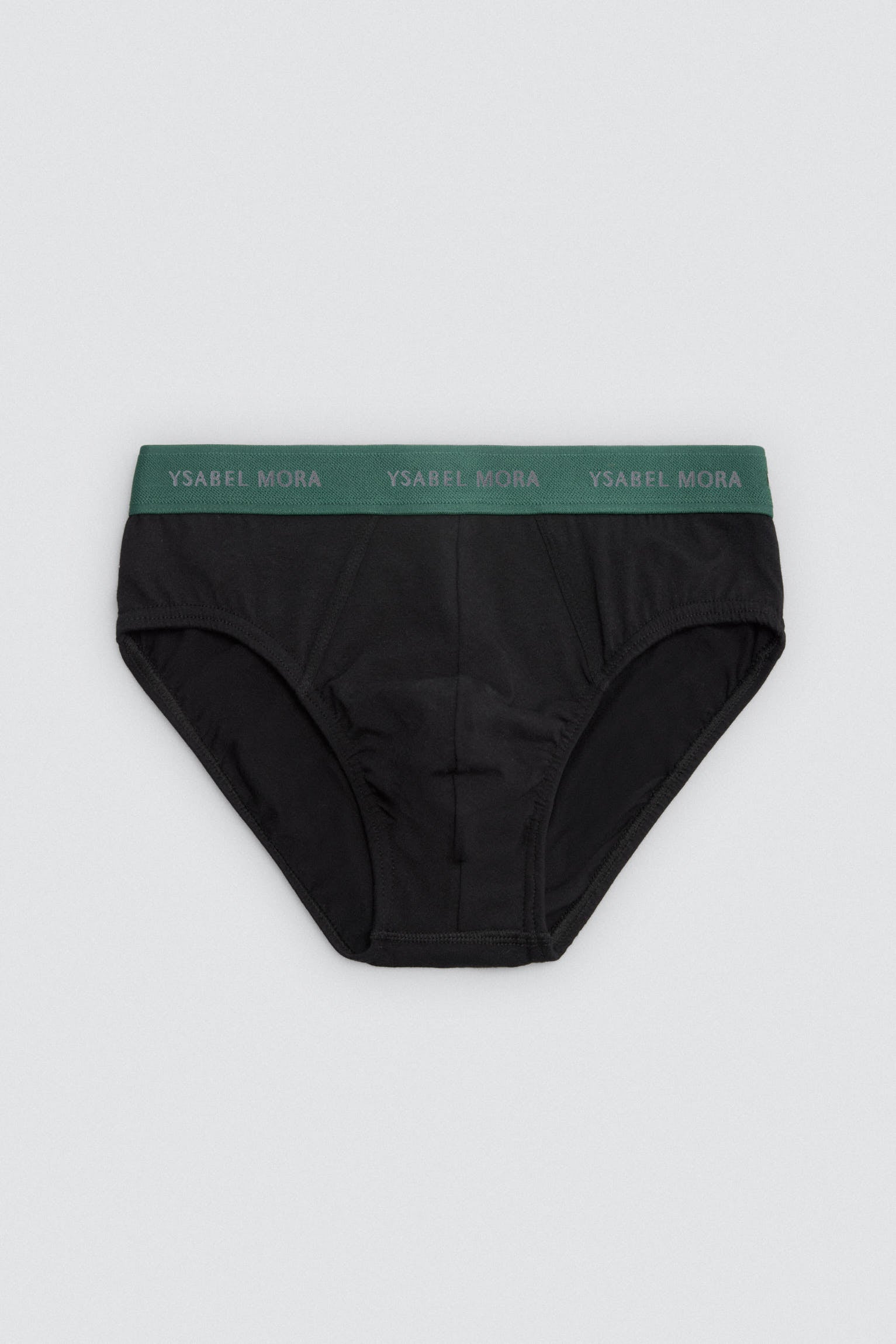 Lot de 6 slips basiques noirs avec bande colorée