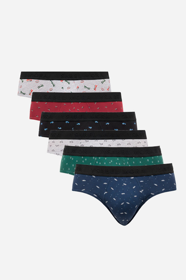 Lot de 6 slips imprimés