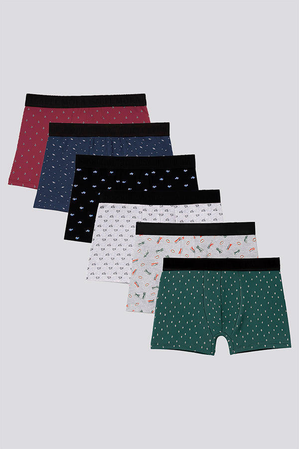 Lot de 6 boxers imprimés