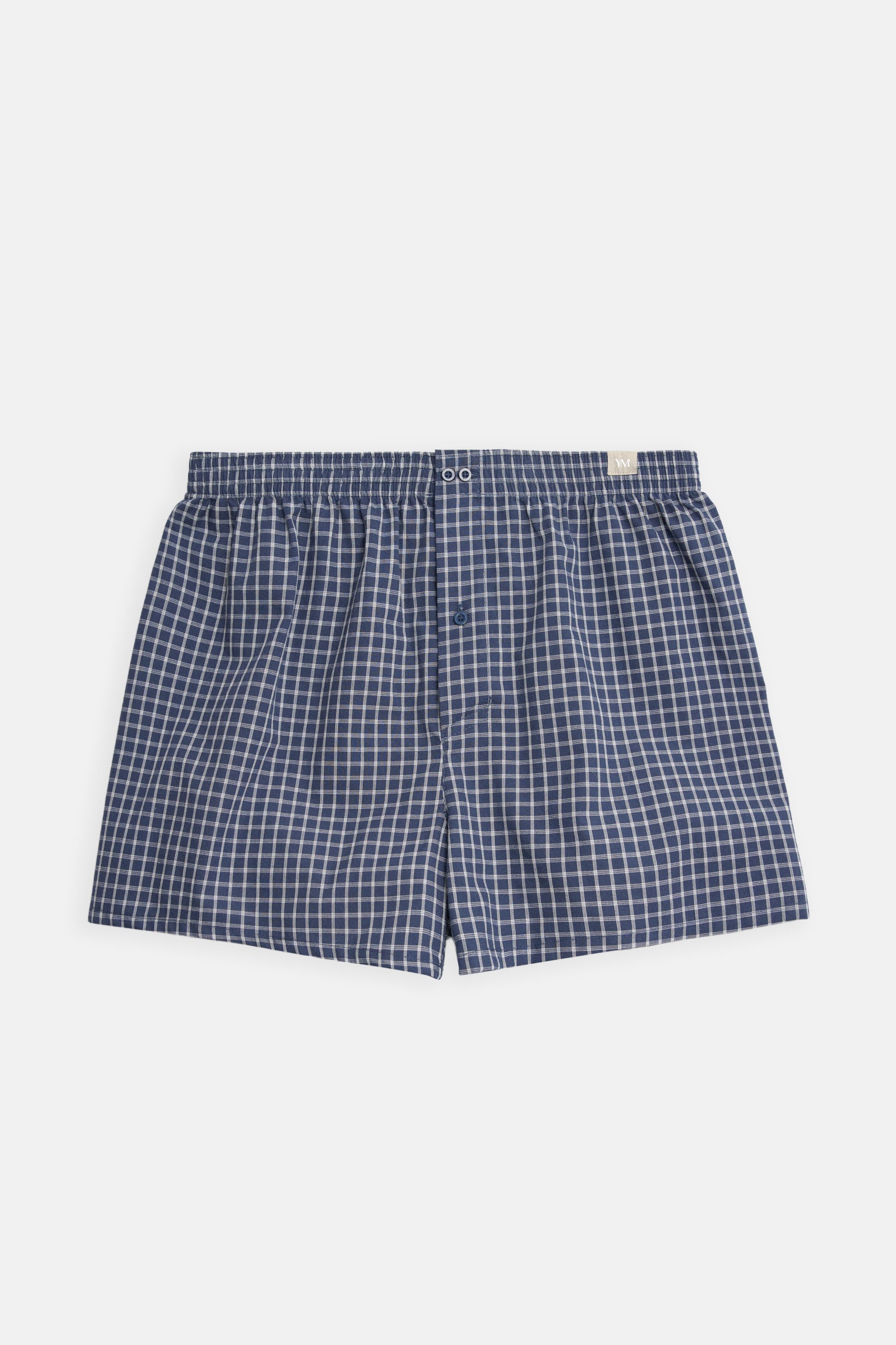 Boxer en tissu imprimé à carreaux