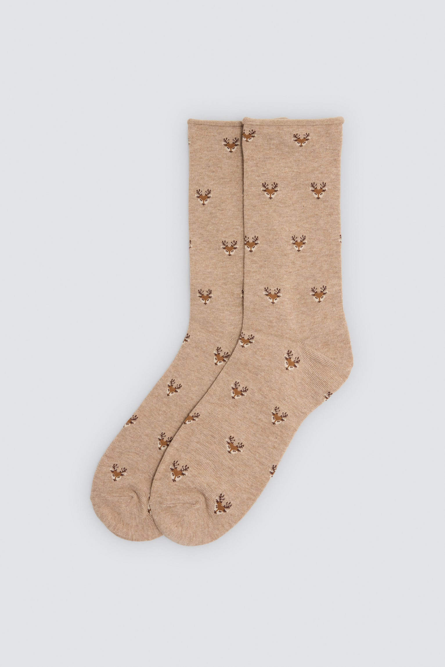 Lot de 4 chaussettes sans bord imprimé motifs naturels