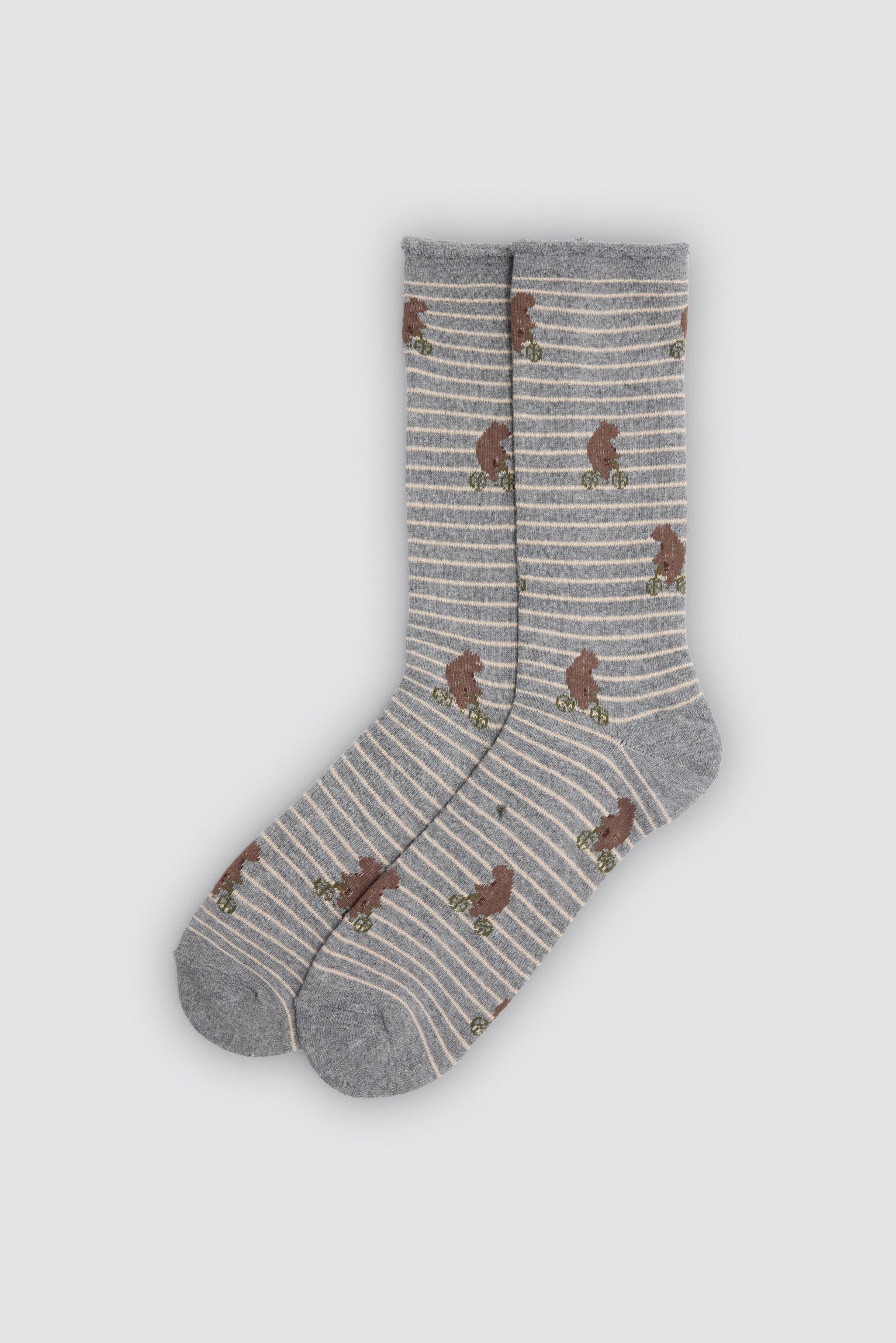 Lot de 3 chaussettes thermiques sans bord imprimé rayures et pois