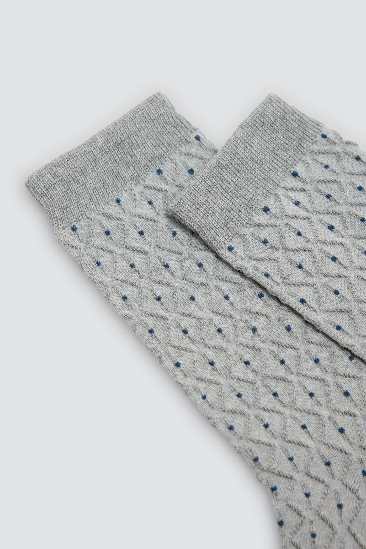 Lot de 3 chaussettes homme texturées à pois