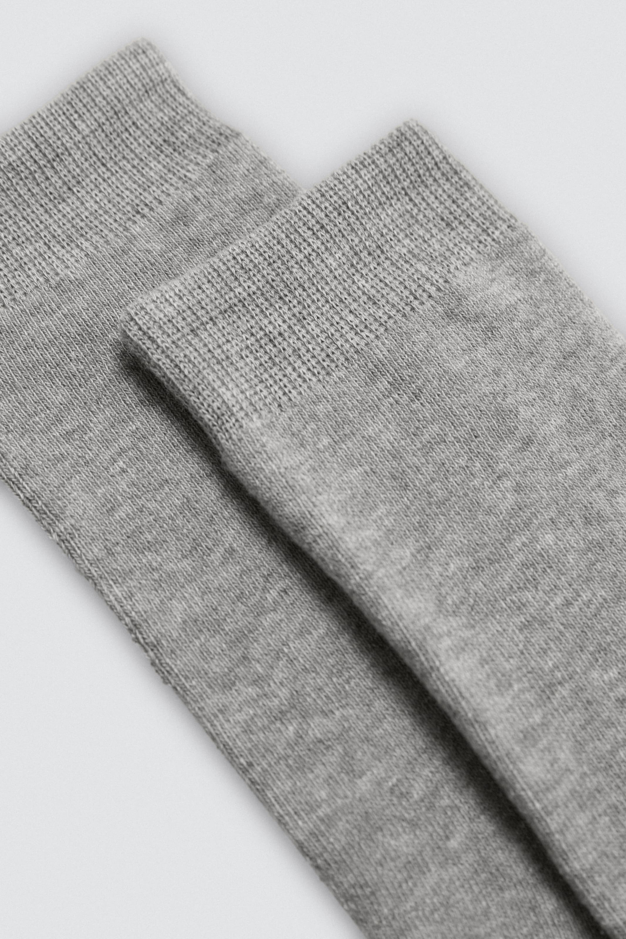 Lot de 3 chaussettes hautes thermiques avec poignets anti-pression aux couleurs neutres