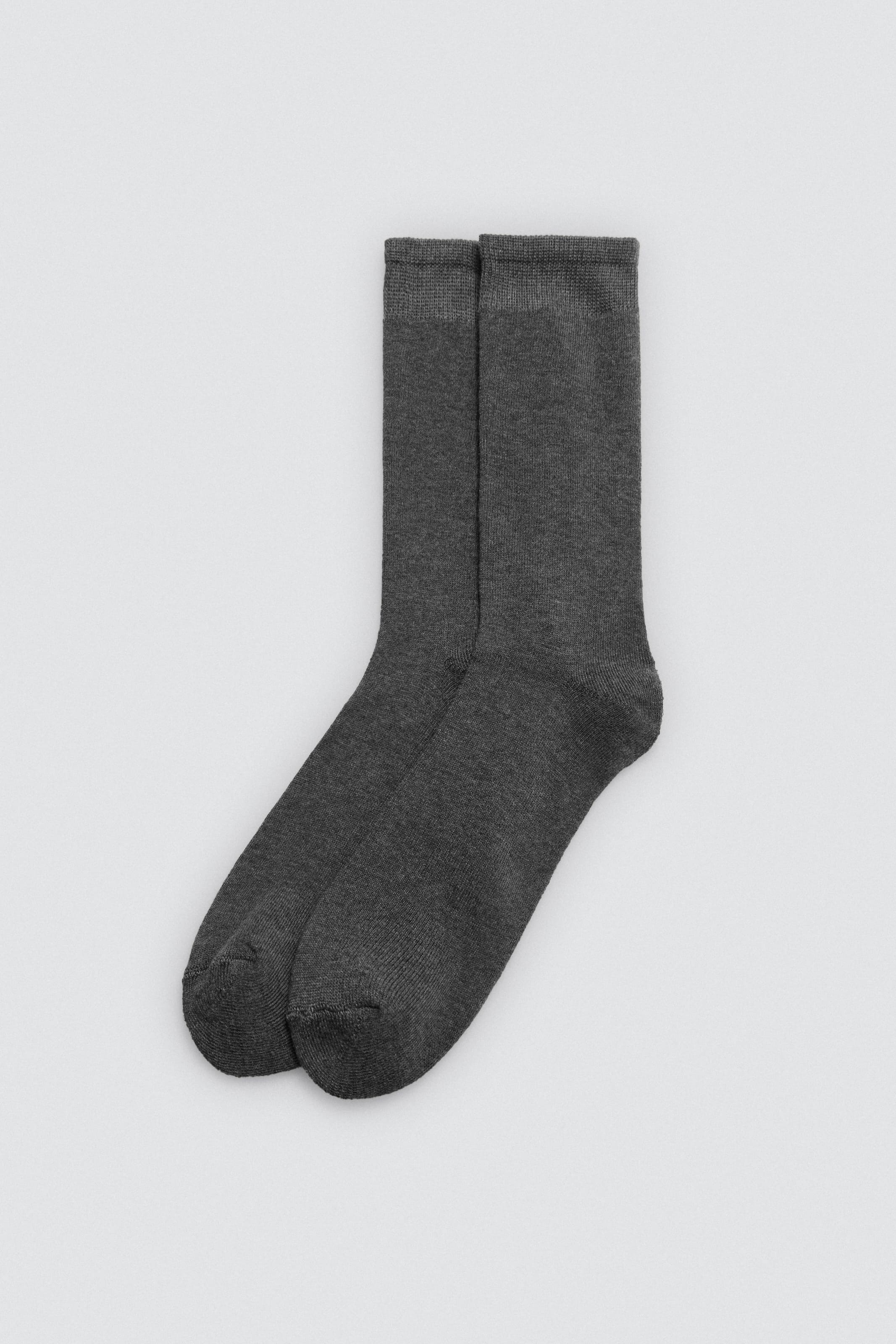 Lot de 3 chaussettes hautes thermiques avec poignets anti-pression aux couleurs neutres