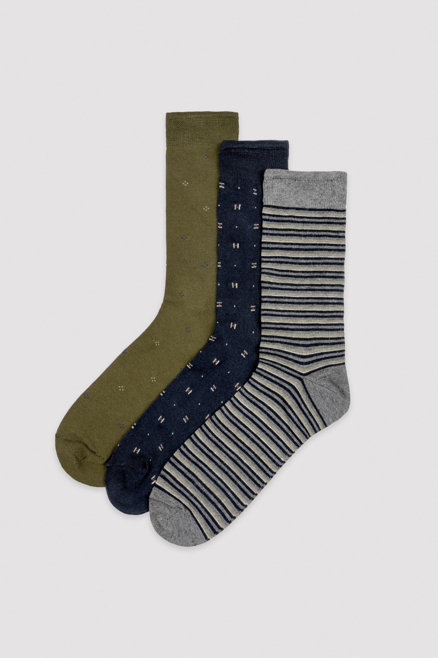 Lot de 3 chaussettes à rayures