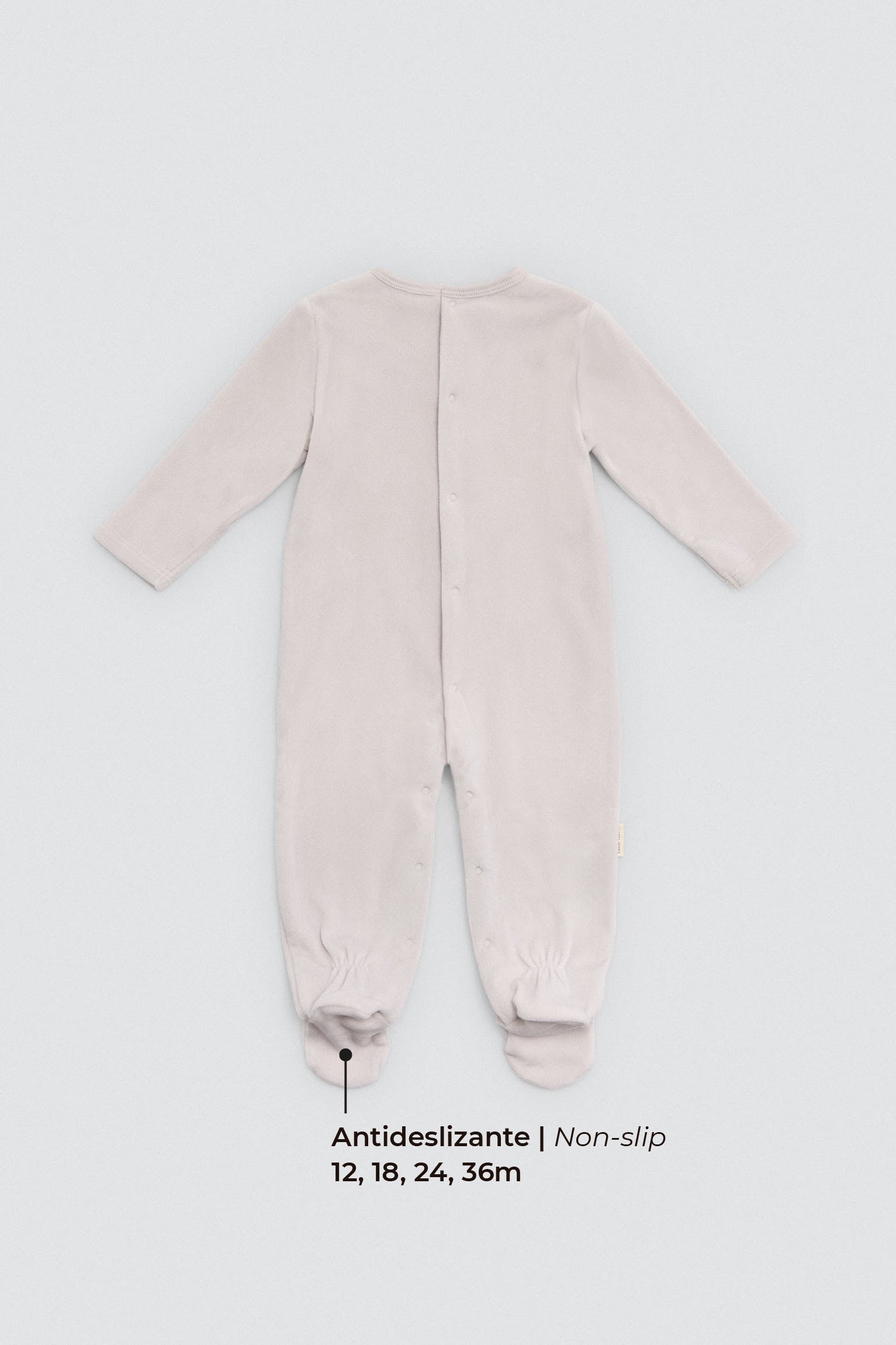 Grenouillère grise à manches longues pour bébé, motif « jour de pluie »