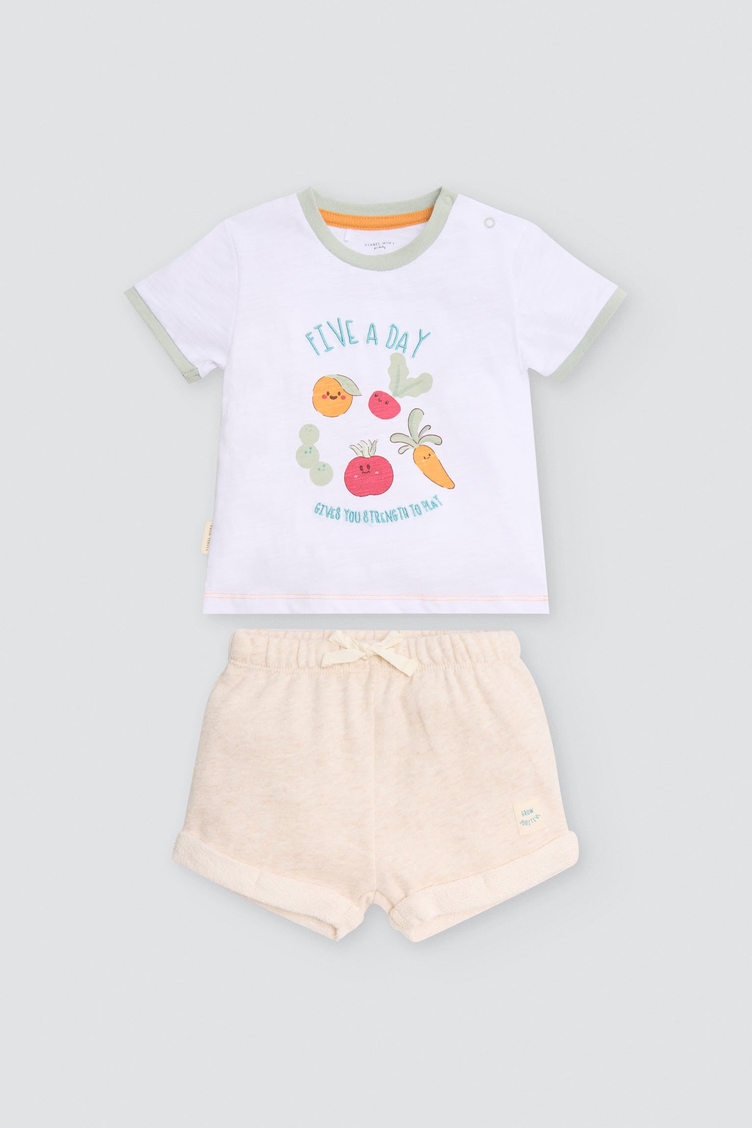 Conjunto bebé verano camiseta y pantalón corto - Ysabel Mora