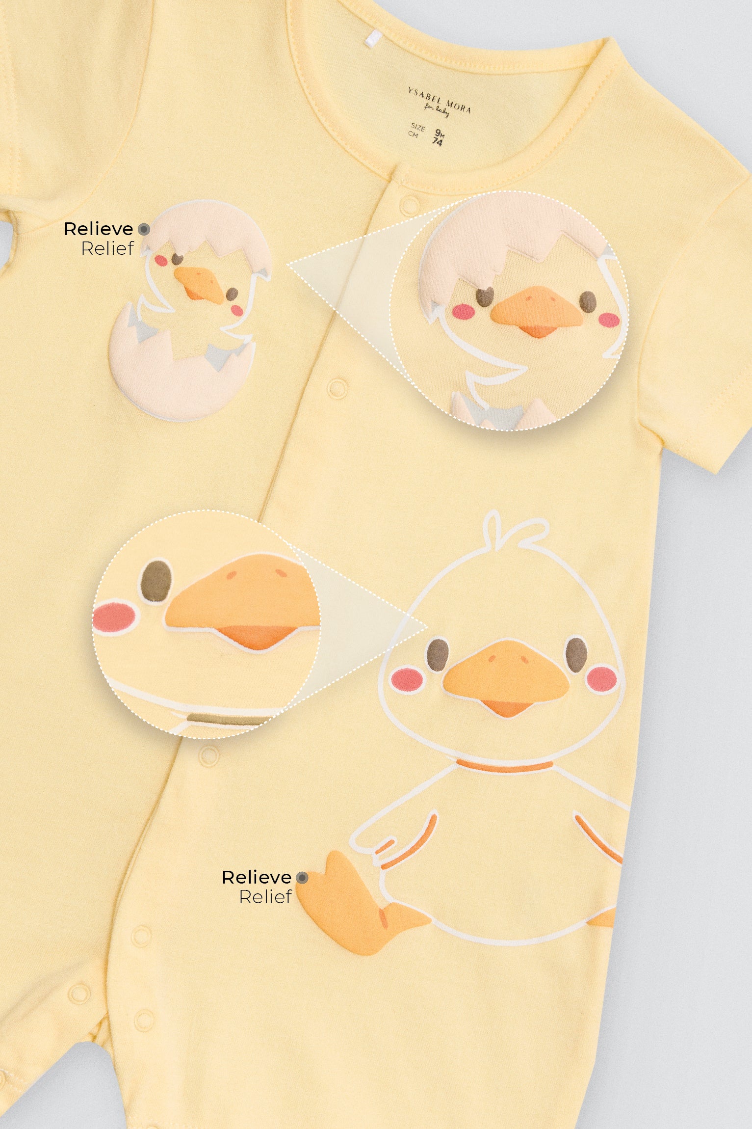 Pelele bebé manga corta estampado patos - Ysabel Mora