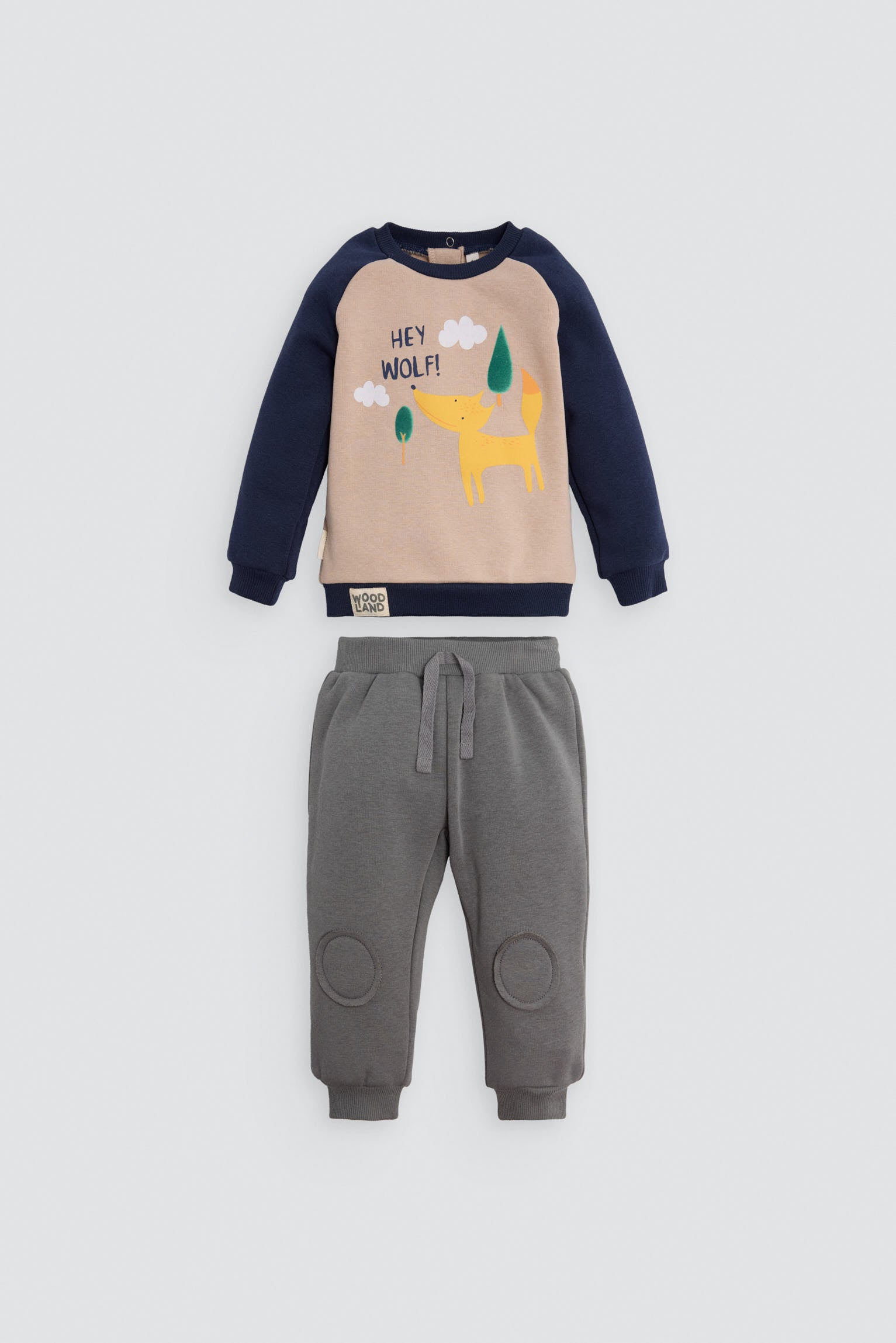 Conjunto chándal bebé estampado Hey wold! - Ysabel Mora
