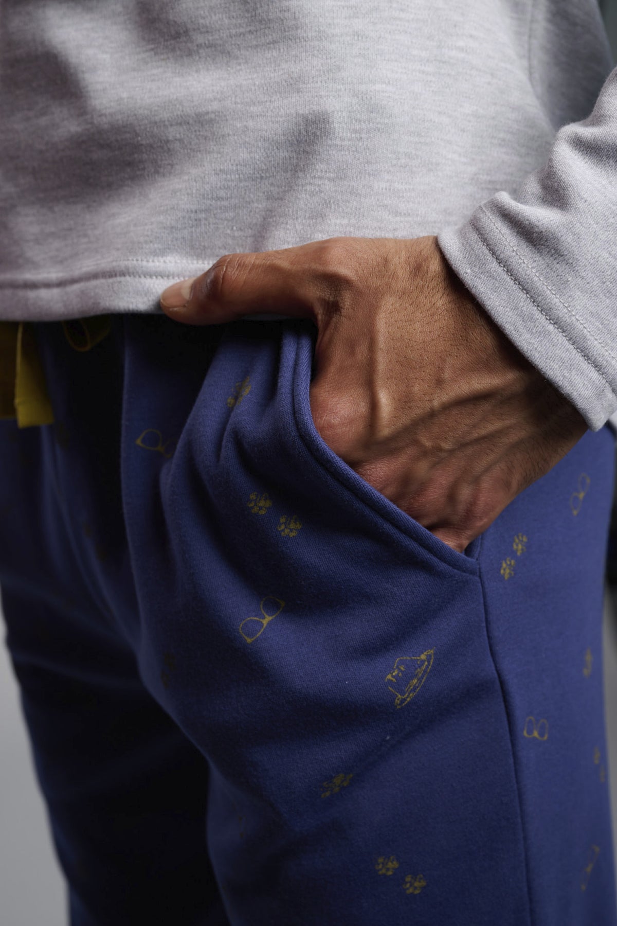 Pyjama long homme molletonné imprimé Gentleman Lifestyle