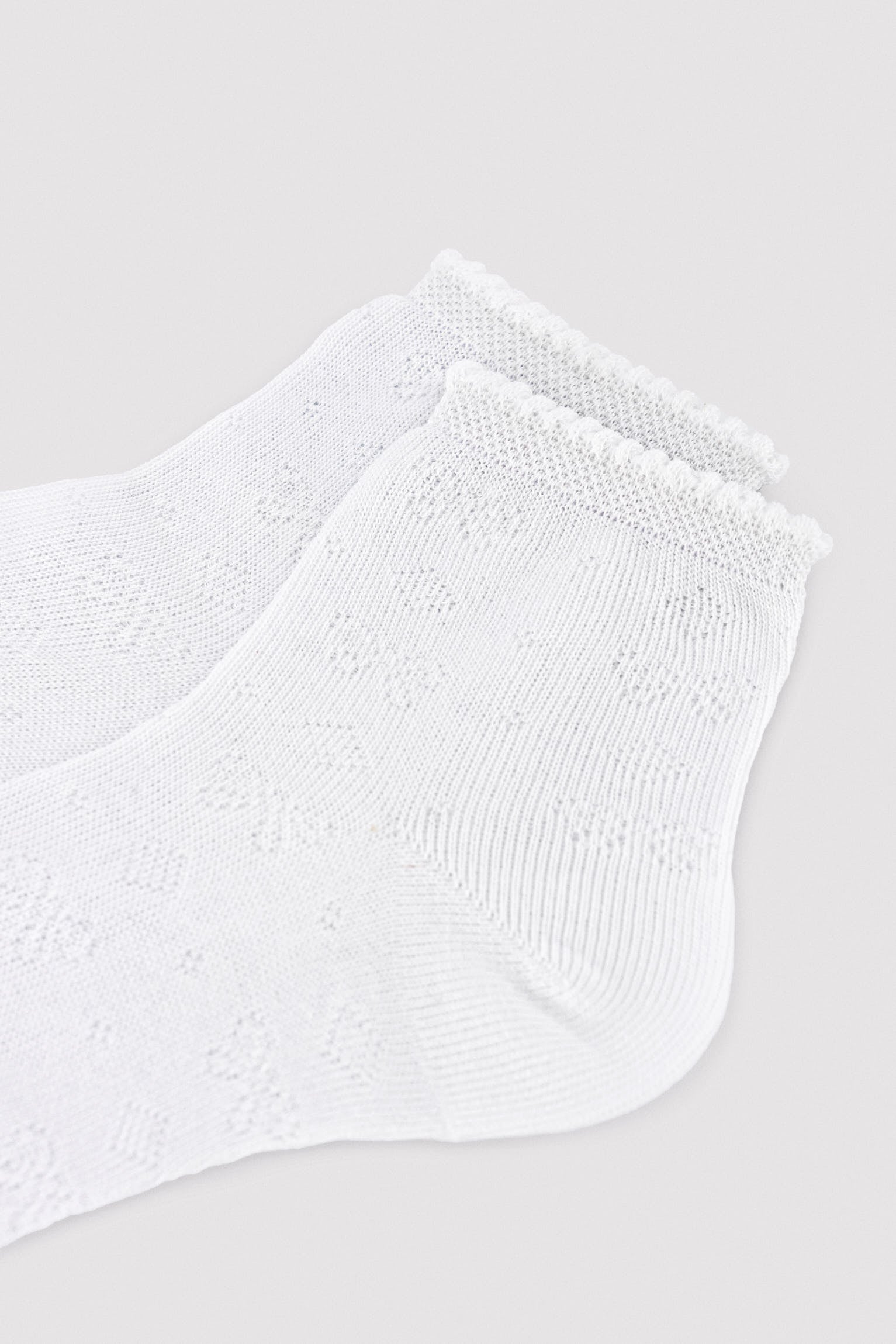 Chaussettes blanches ajourées pour enfants
