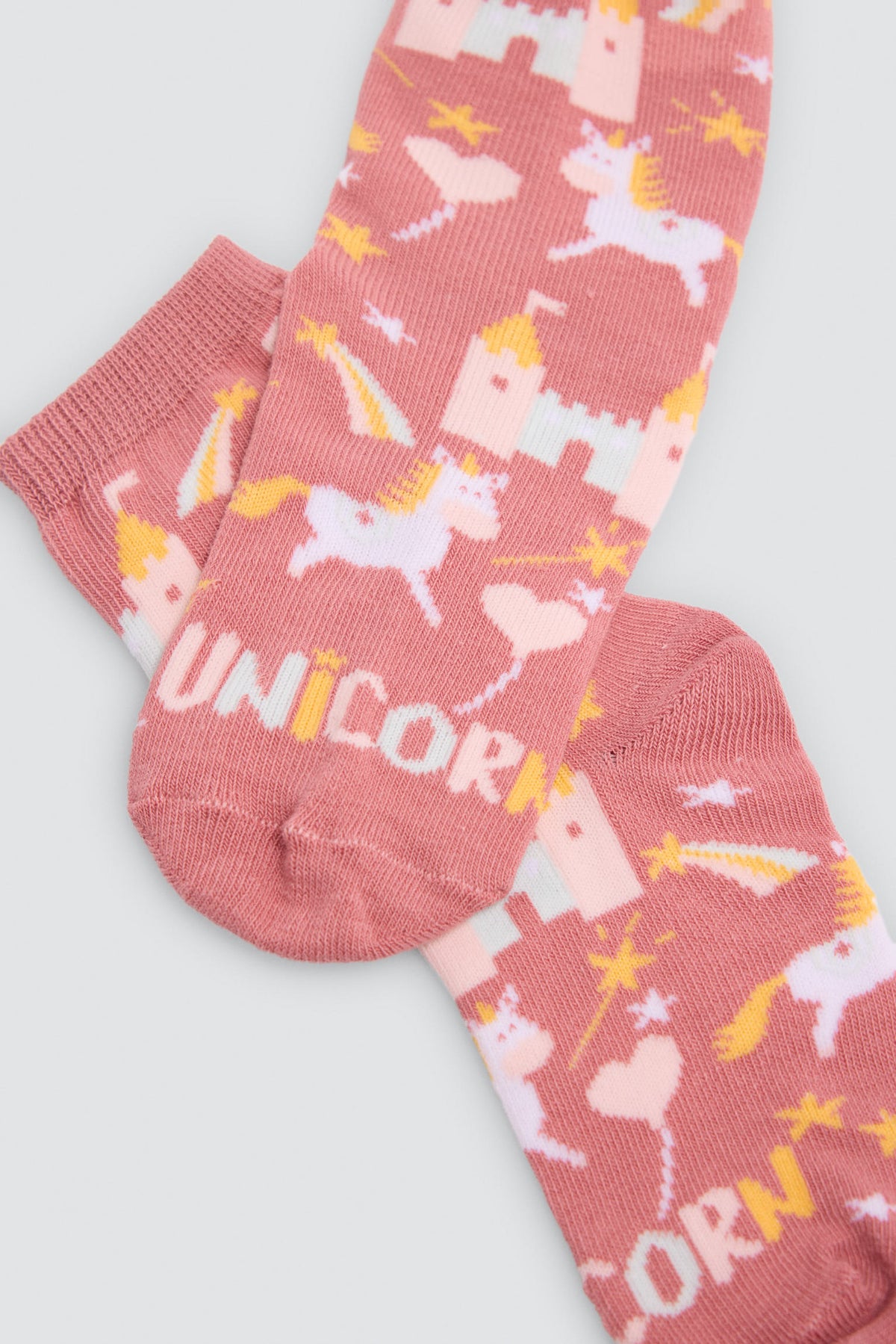 Lot de 2 chaussettes fille imprimé licornes