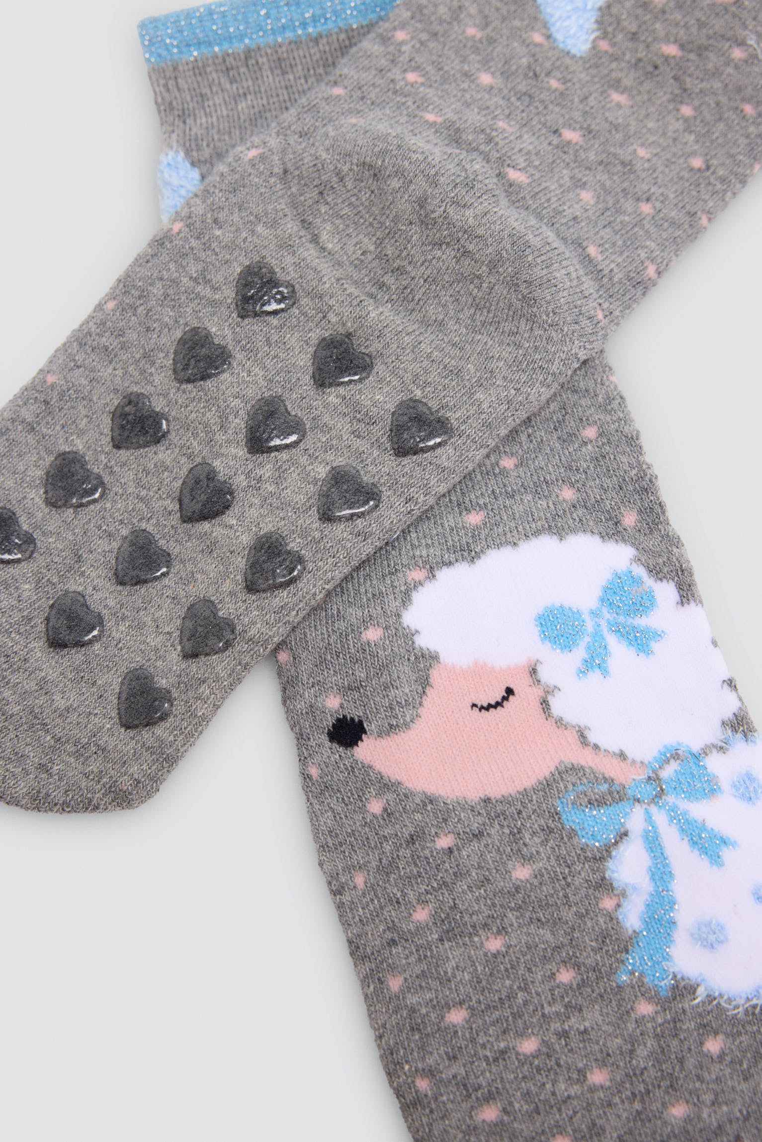 Lot de 3 chaussettes thermiques antidérapantes fille imprimé caniches