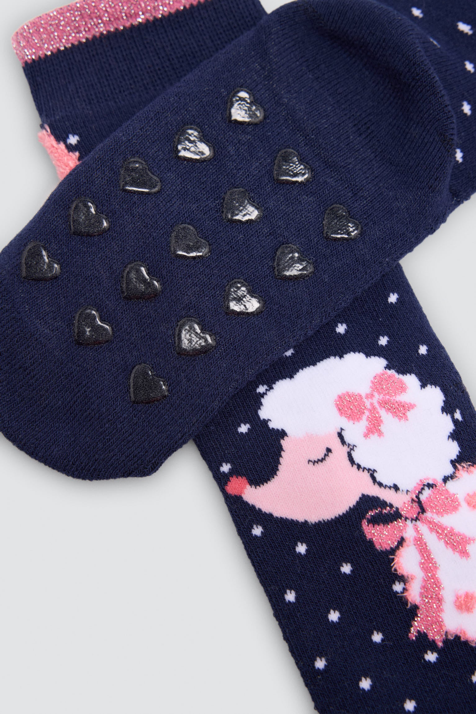 Lot de 3 chaussettes thermiques antidérapantes fille imprimé caniches