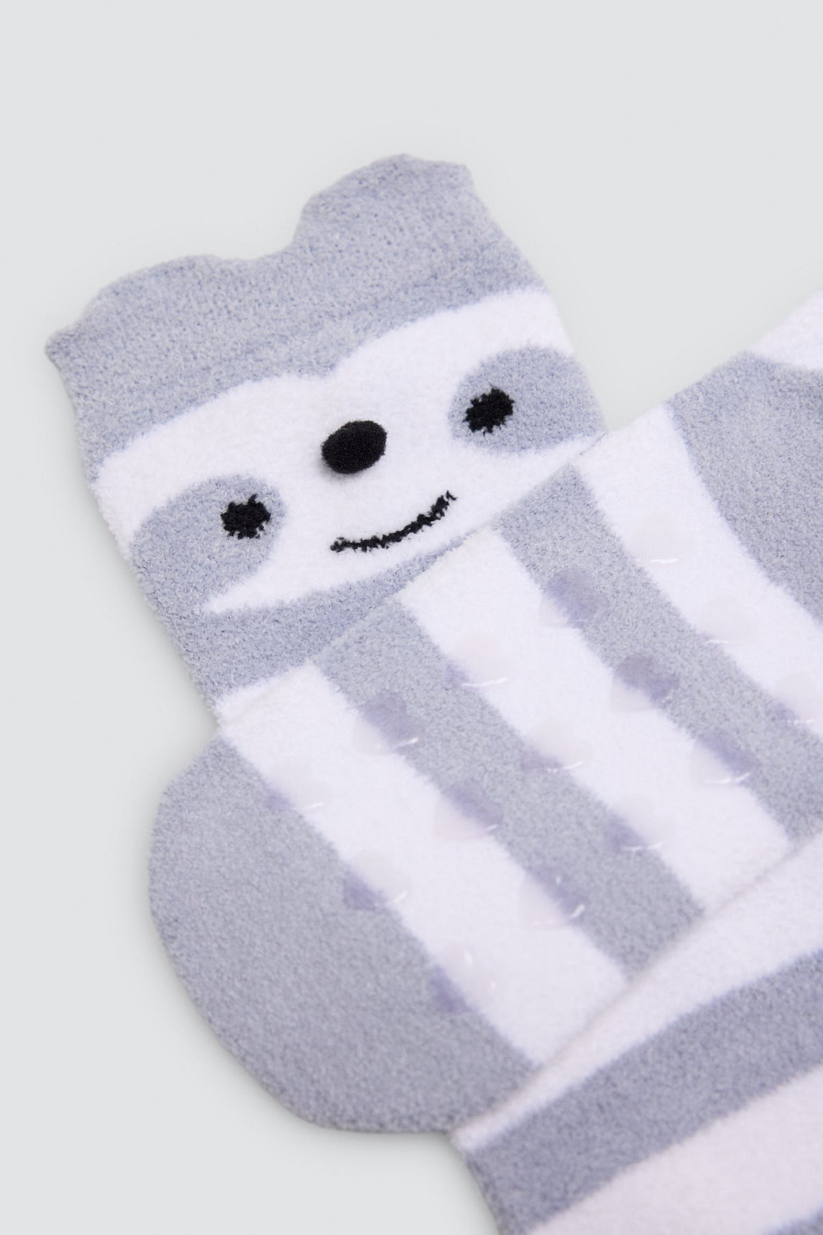 Lot de 3 chaussettes thermiques antidérapantes fille détails 3D visages animaux