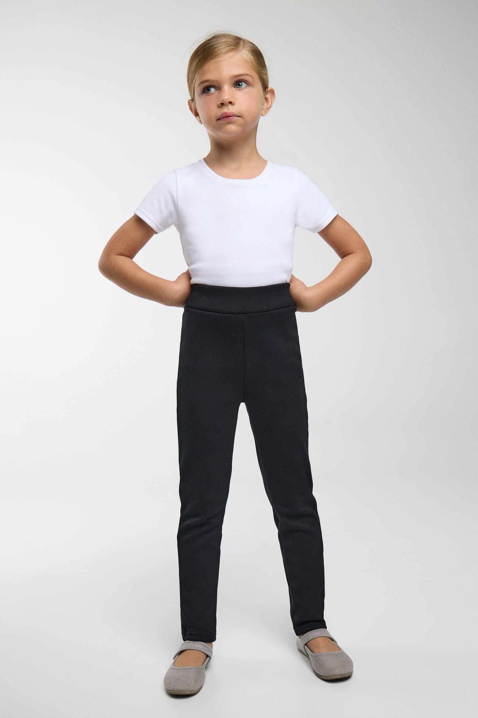 ULTRA THERMIQUE Legging fille noir molletonné