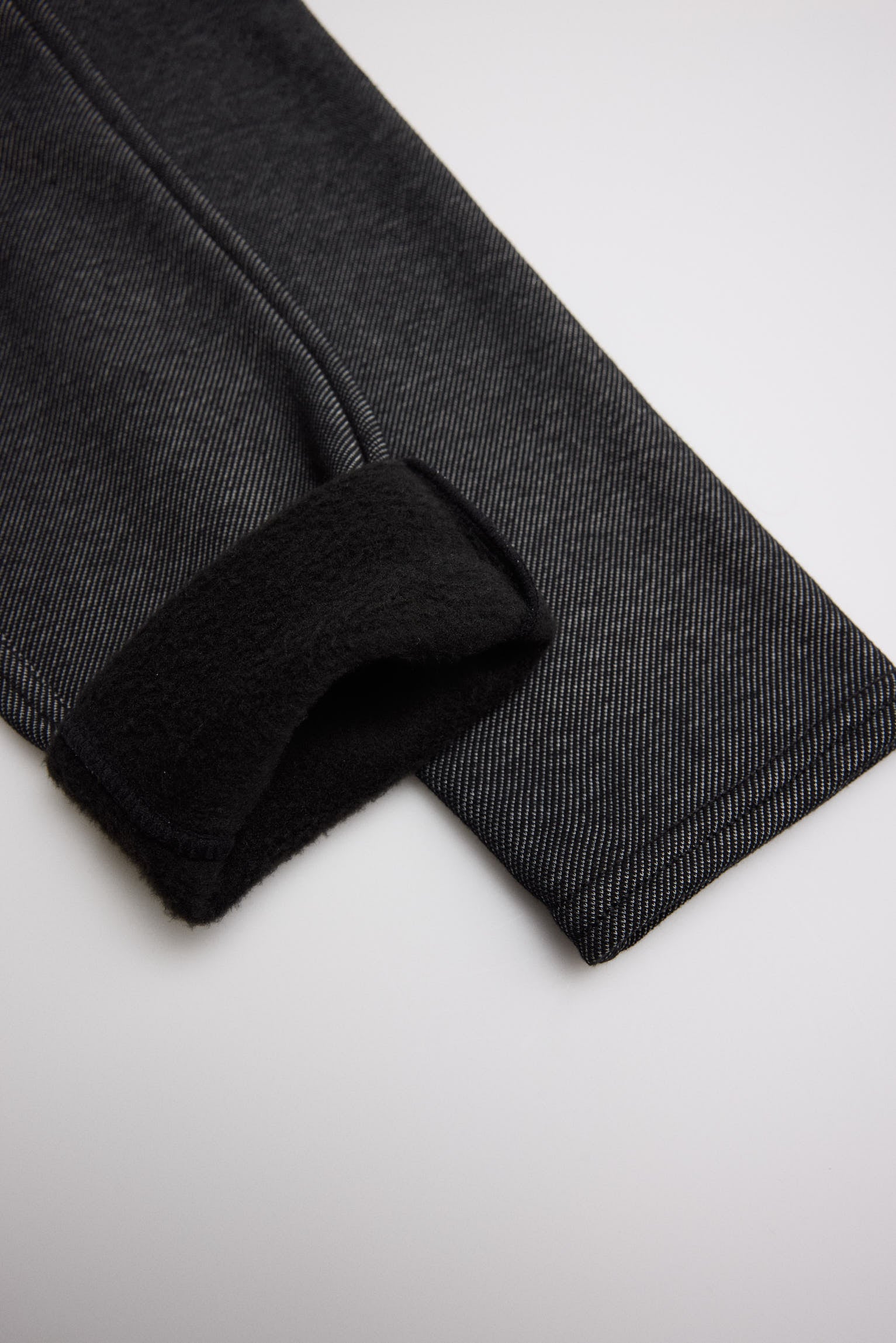 THERMIQUE Legging fille noir molletonné effet denim