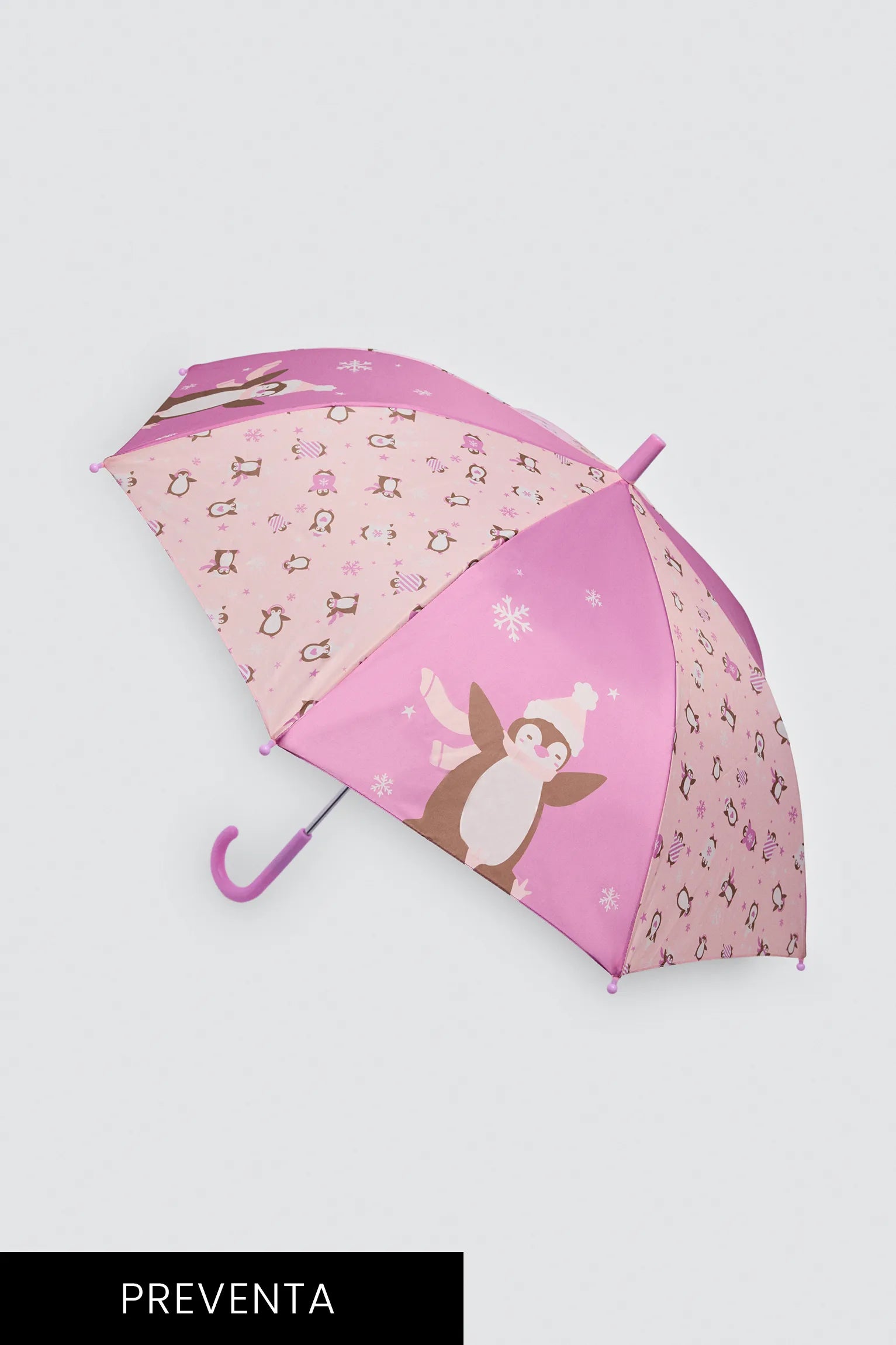 PREVENTA Paraguas niña estampado pingüinos