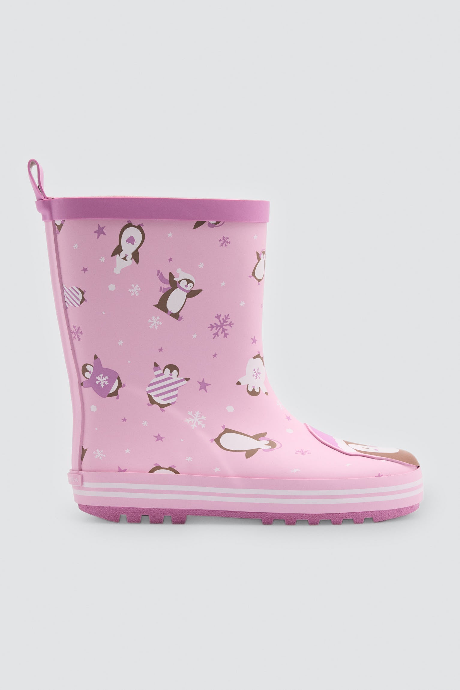 PRÉCOMMANDE Bottes de pluie fille imprimé pingouins avec doublure