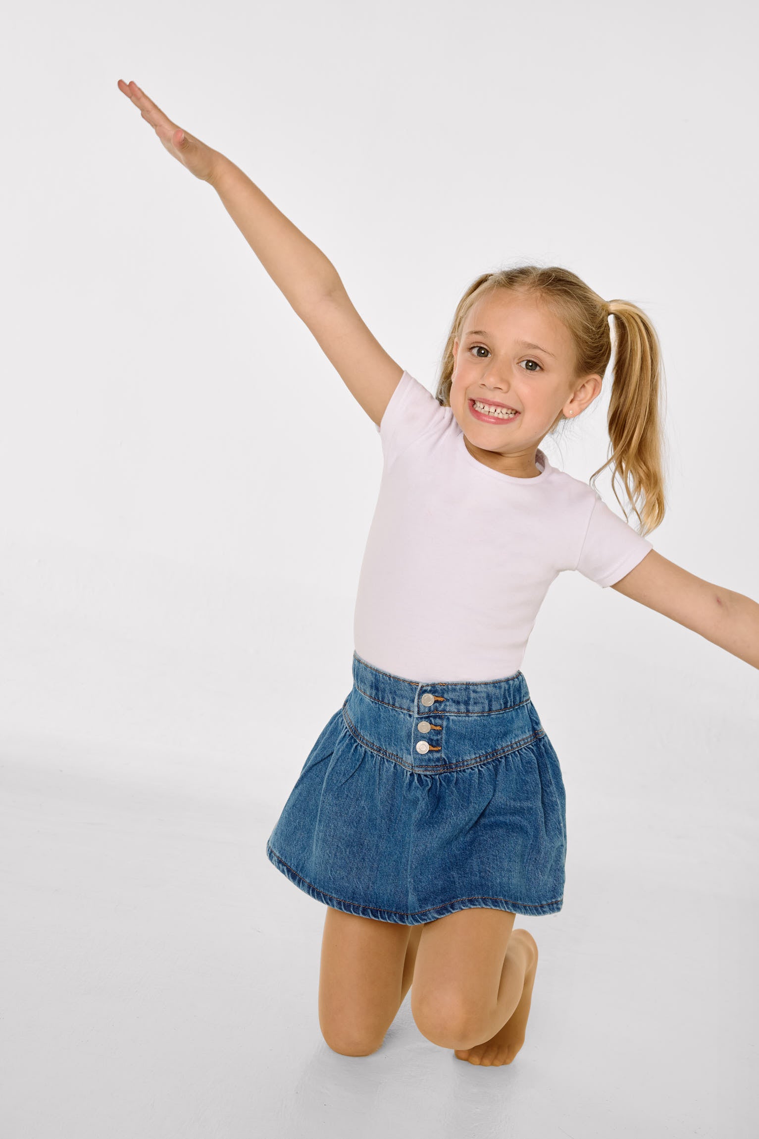 Collants beiges 15 deniers indémaillables pour enfants