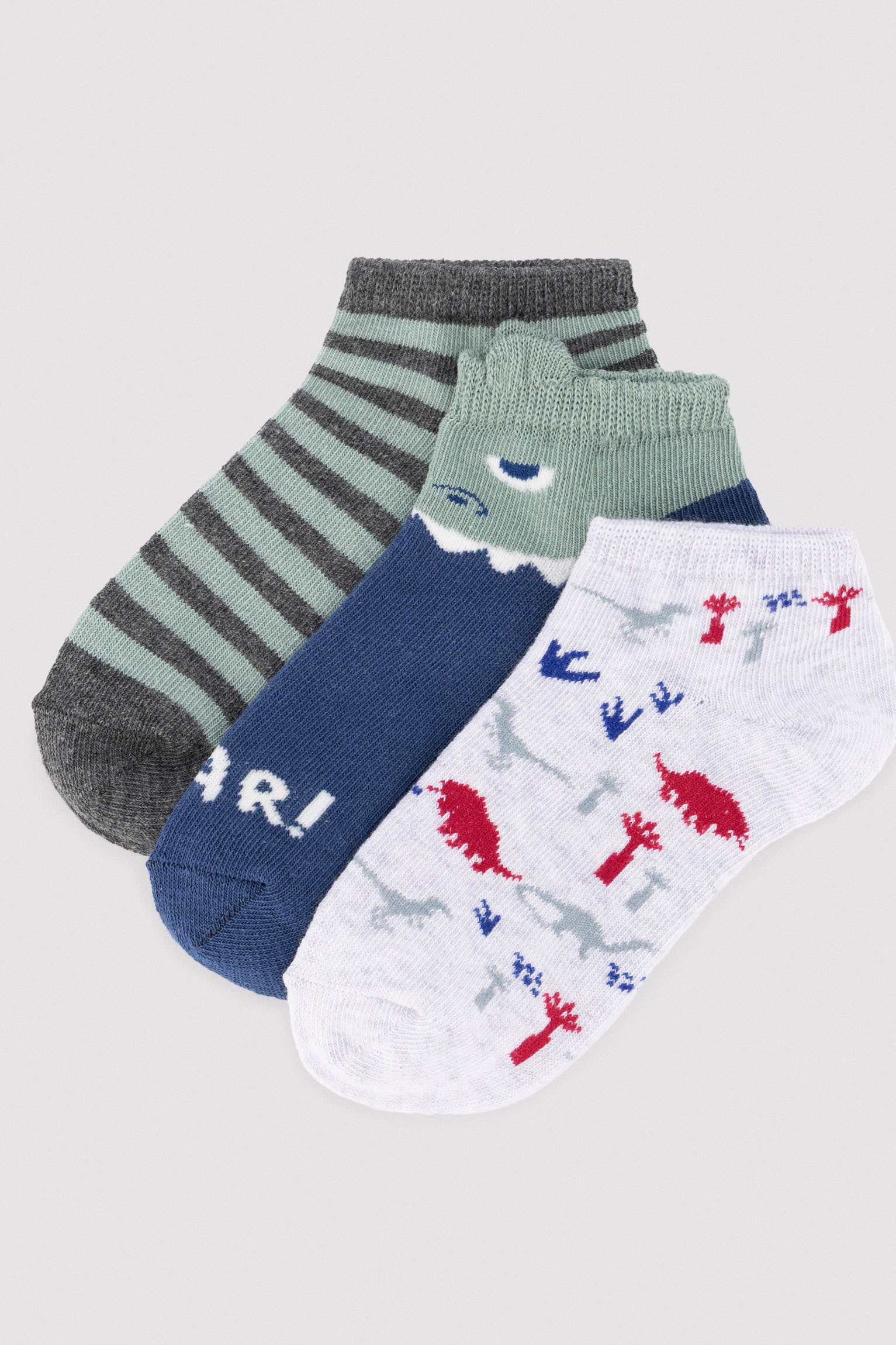 Lot de 3 chaussettes imprimées pour enfants Roar