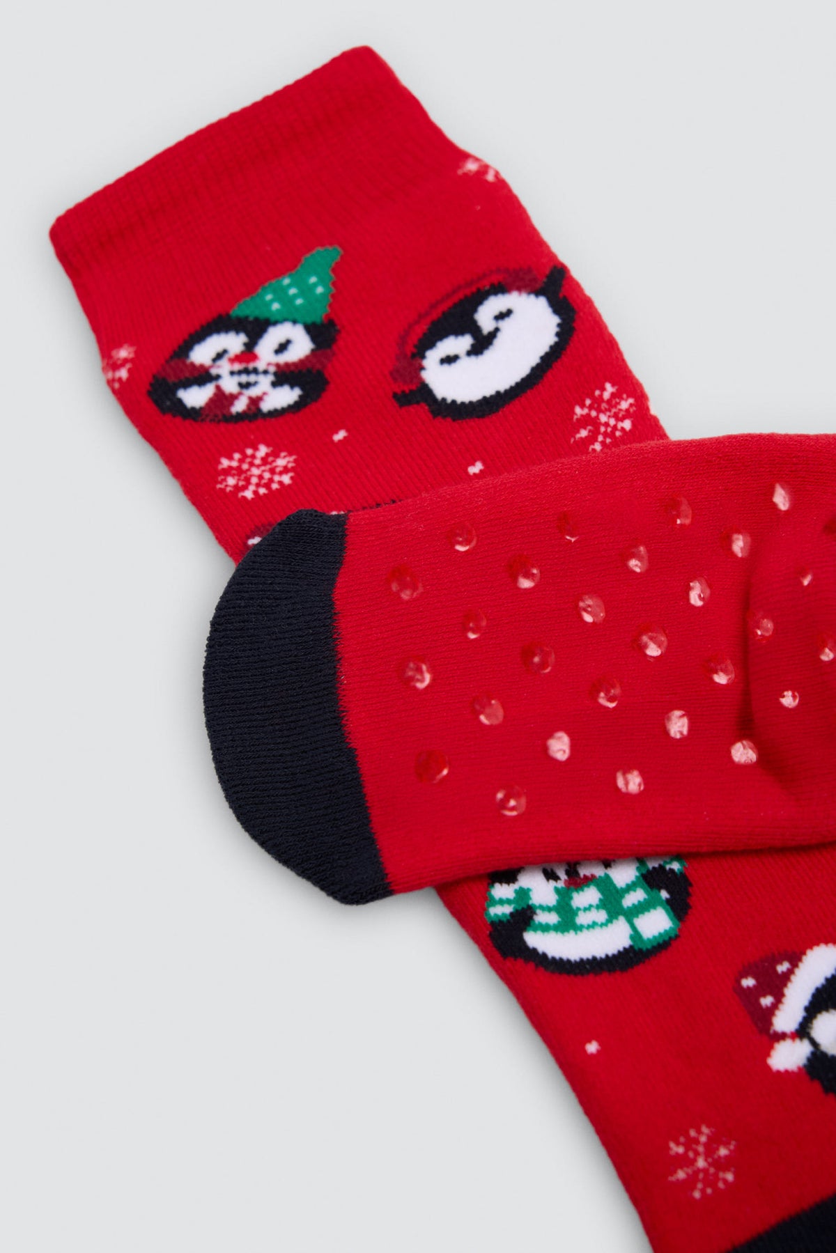 Lot de 2 chaussettes enfant de Noël avec rennes et pingouins