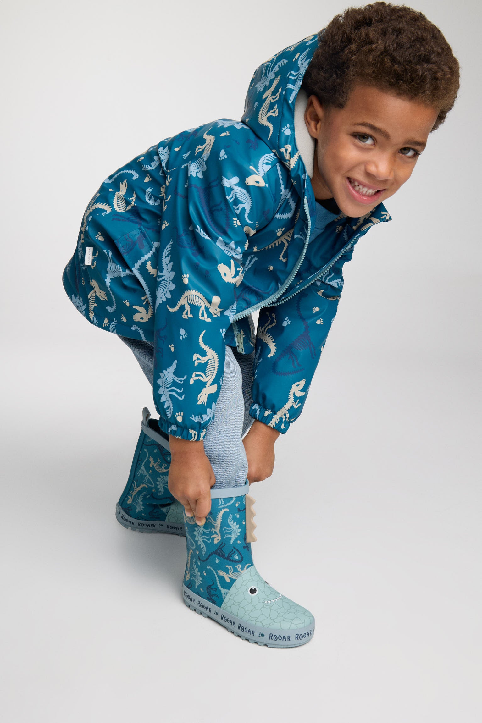 Bottes de pluie garçon imprimé monstres détails 3D